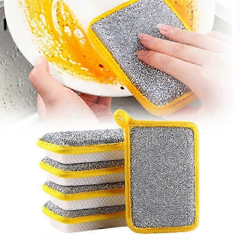 5PCS Double-Sided Kitchen Sponge Dishcloths, Absorbent Multipurpose Rags for Washing Dishes and Cleaning, Size Range 3.94 to 5.91 Inches