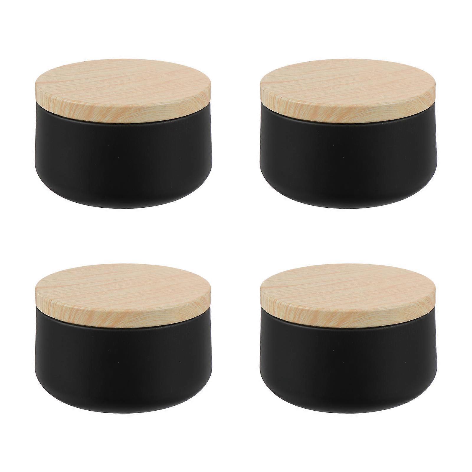 4Pcs Tinplate Candle Cans Elegant Gift Boxes Travel Storage Containers
