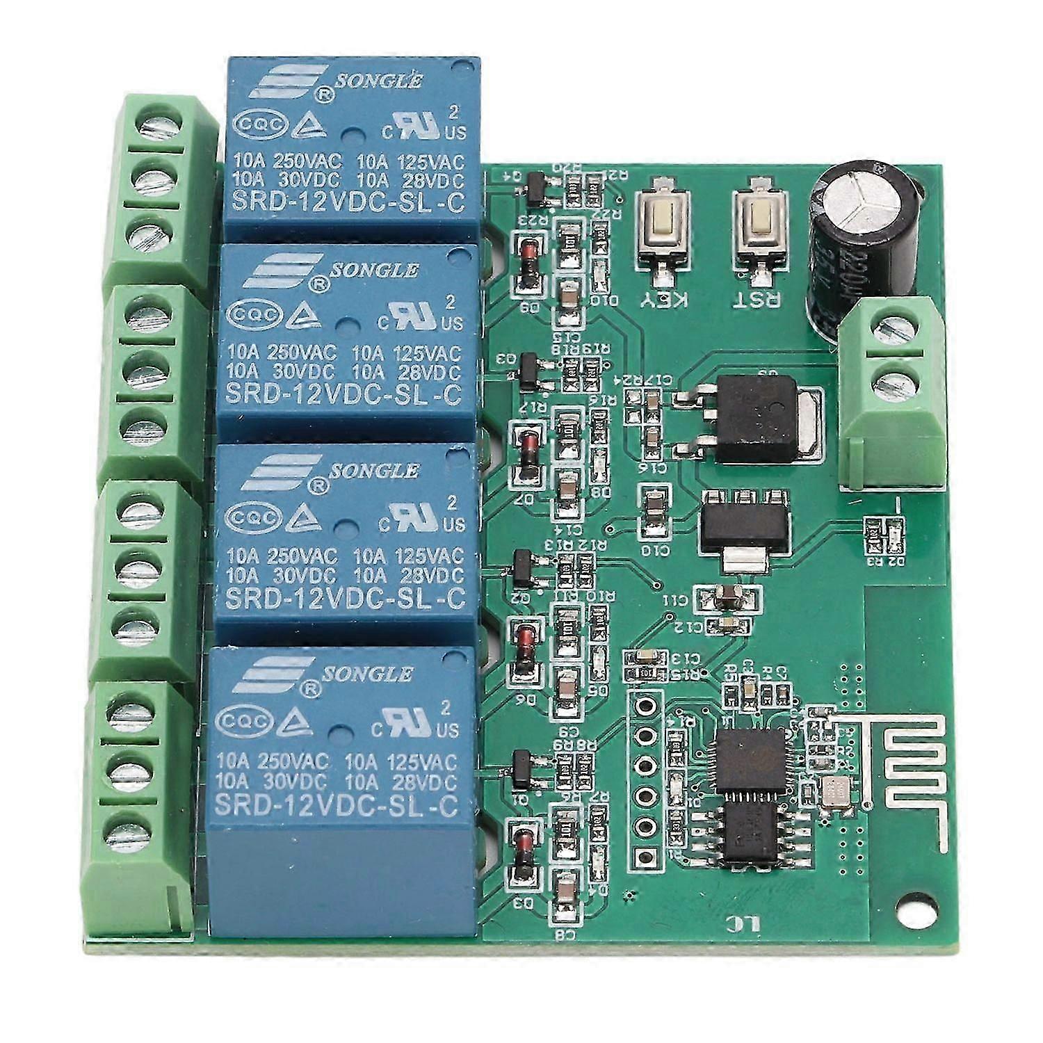 2025 Latest Model 4 Channel Relay Module ESP8266 Chip WiFi Wireless Control Quad