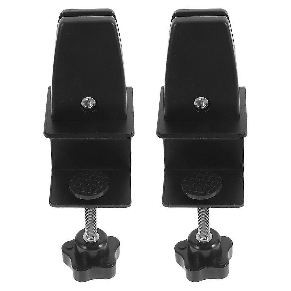 Desk Divider Clamp Brackets Aluminium Alloy Desk Partition Sneeze Guard Office Environment 19.50X6.80X5.10CM L-Shaped 2Pcs