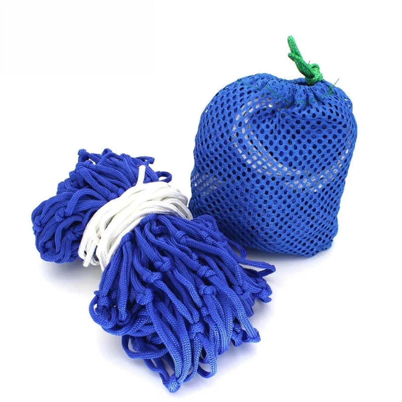 Hammock Nylon Rope Hammock Outdoor Camping Hanging Hammock Sleep Net Travel Swing (Blue) Blue