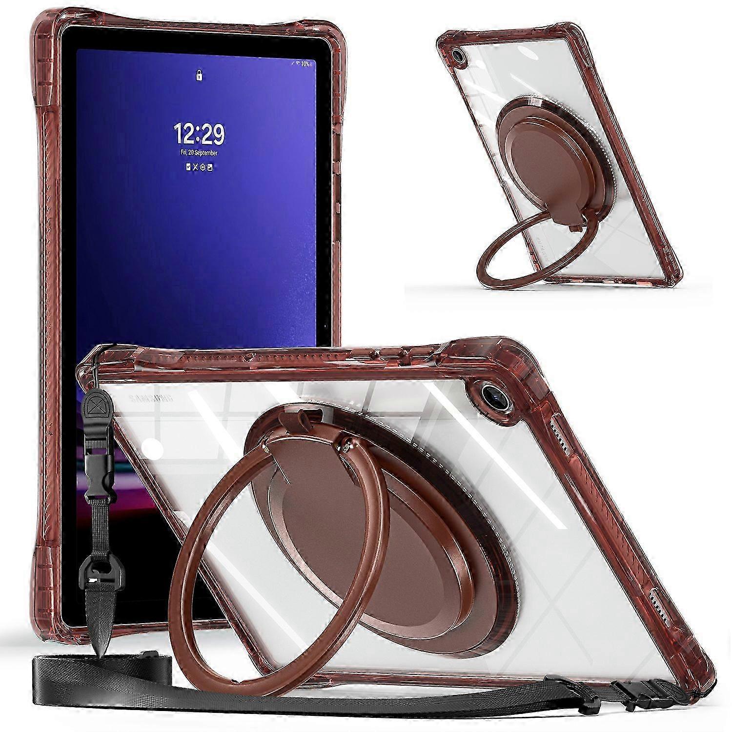 Case for Compatible Brand Galaxy Tab A9 SM-X210 X216 X218 with Shoulder Strap Kickstand PC TPU Acrylic Tablet