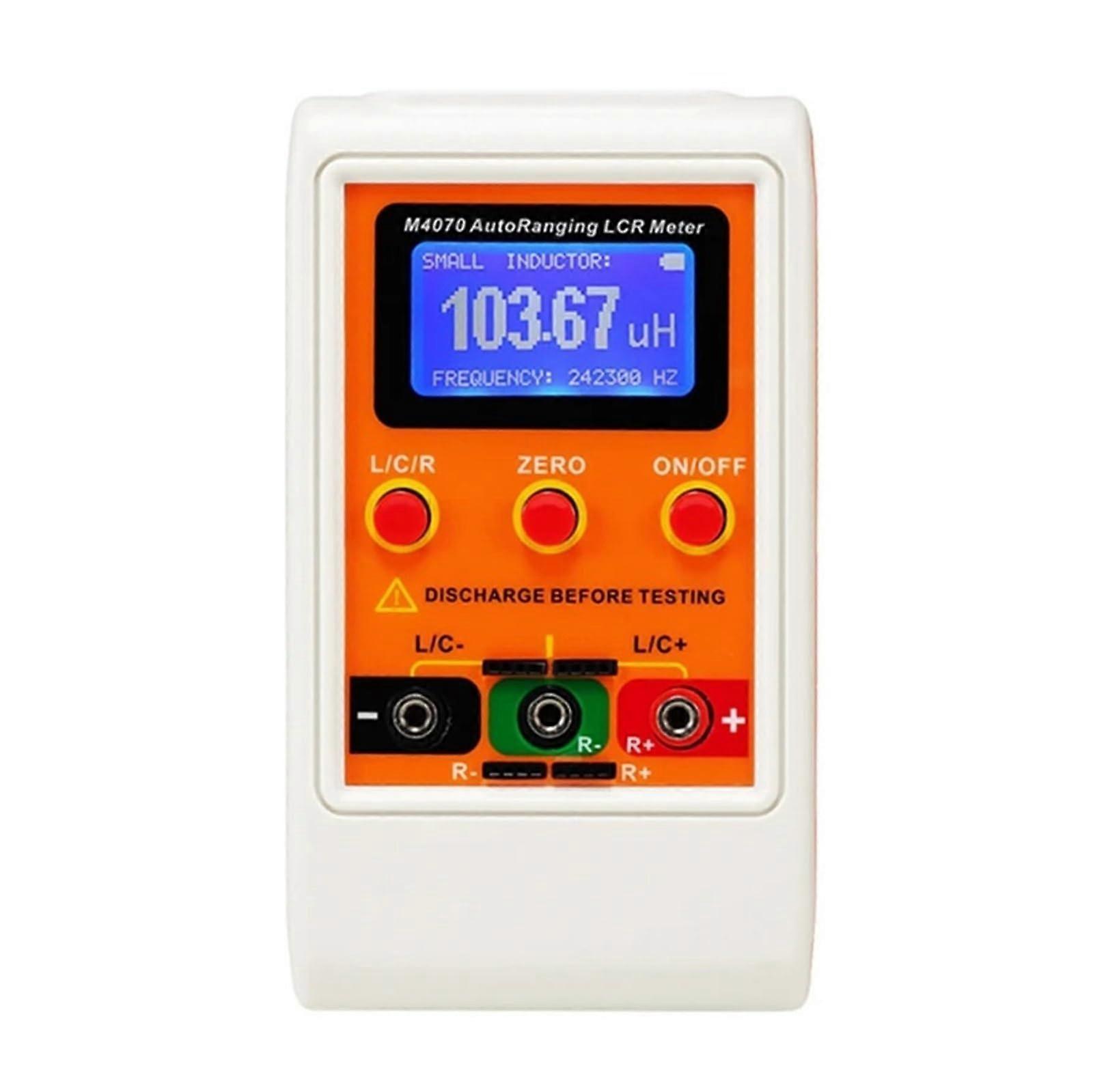 LCR Meter, AutoRanging LCR Bridge Gauge LCD Rechargeable Digital Capacitance and Inductance Meter Long Range 100H 100mF 20MR M4070(M4070) 1 UK M4070
