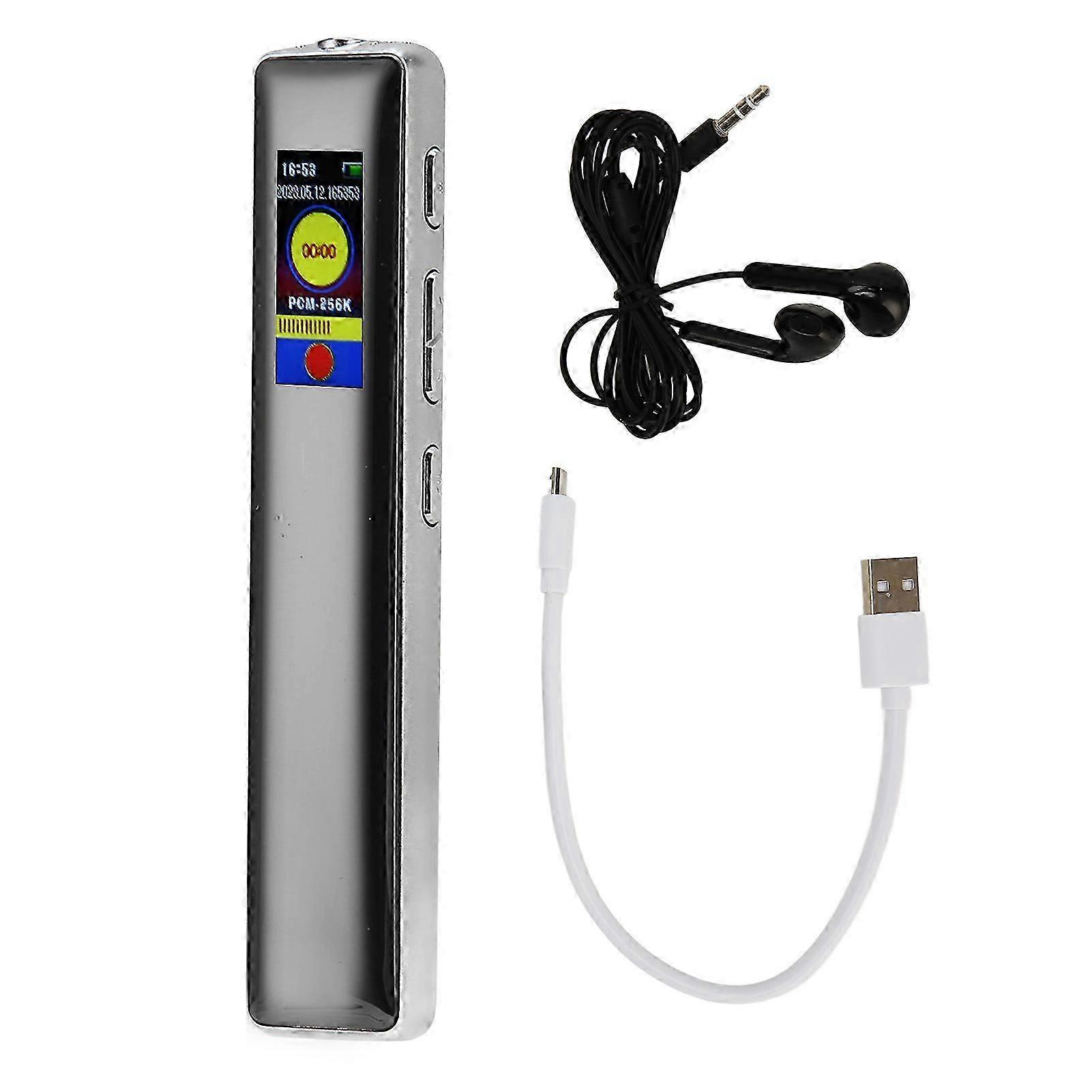 Enregistreur portable HD à commande vocale avec lecture MP3 et mémoire de 16 Go, dispositif de réduction du bruit
