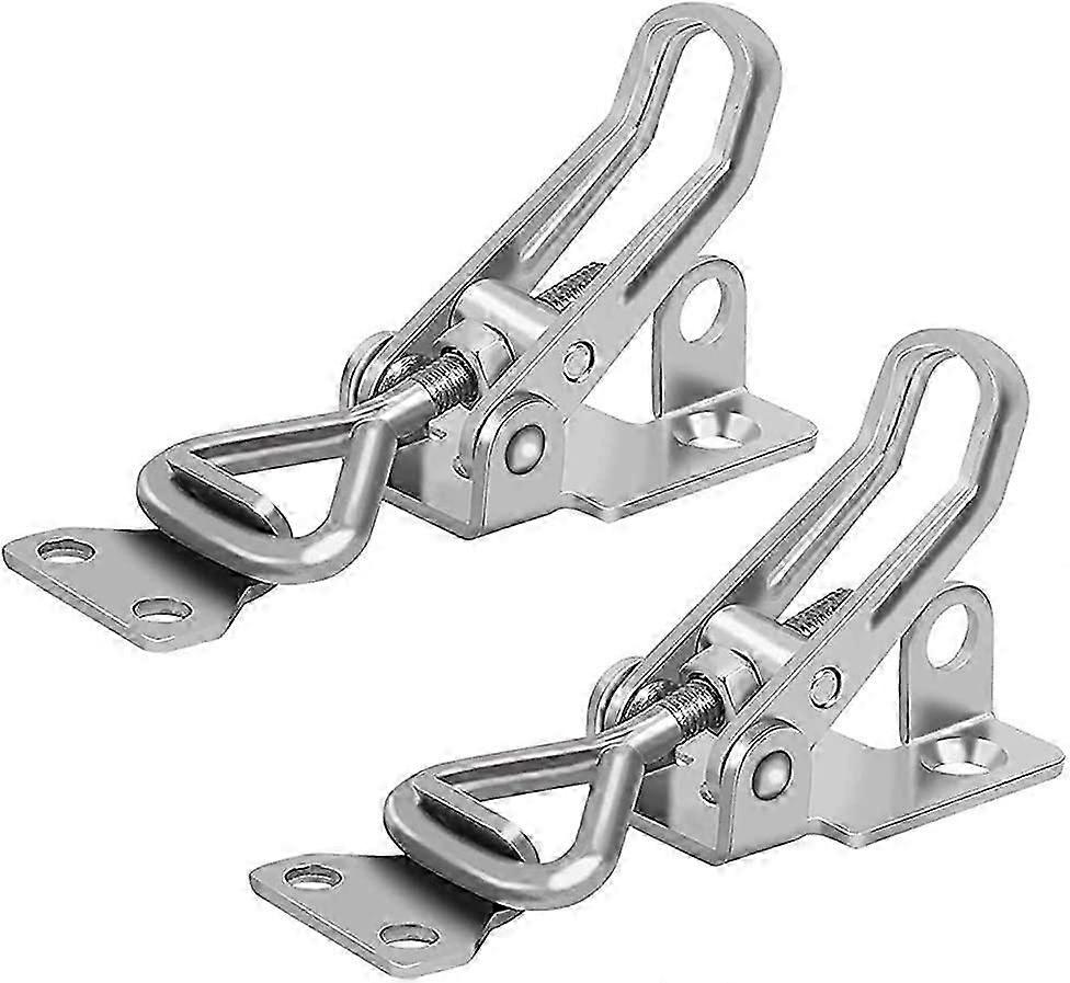 Stainless Steel Toggle Latch, 2 Pieces Metal Toggle Latch, Lever Closing, No Rust, Strong Fixing
