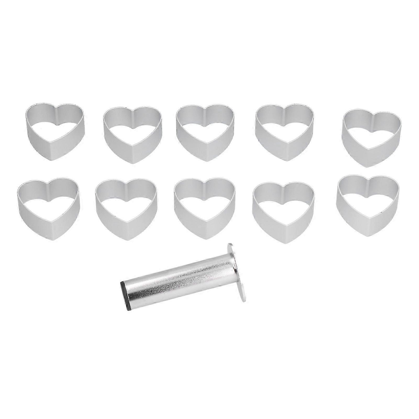 Stainless Steel Cake Mold Set for Pastry and Fondant Baking Tools in Heart Shape