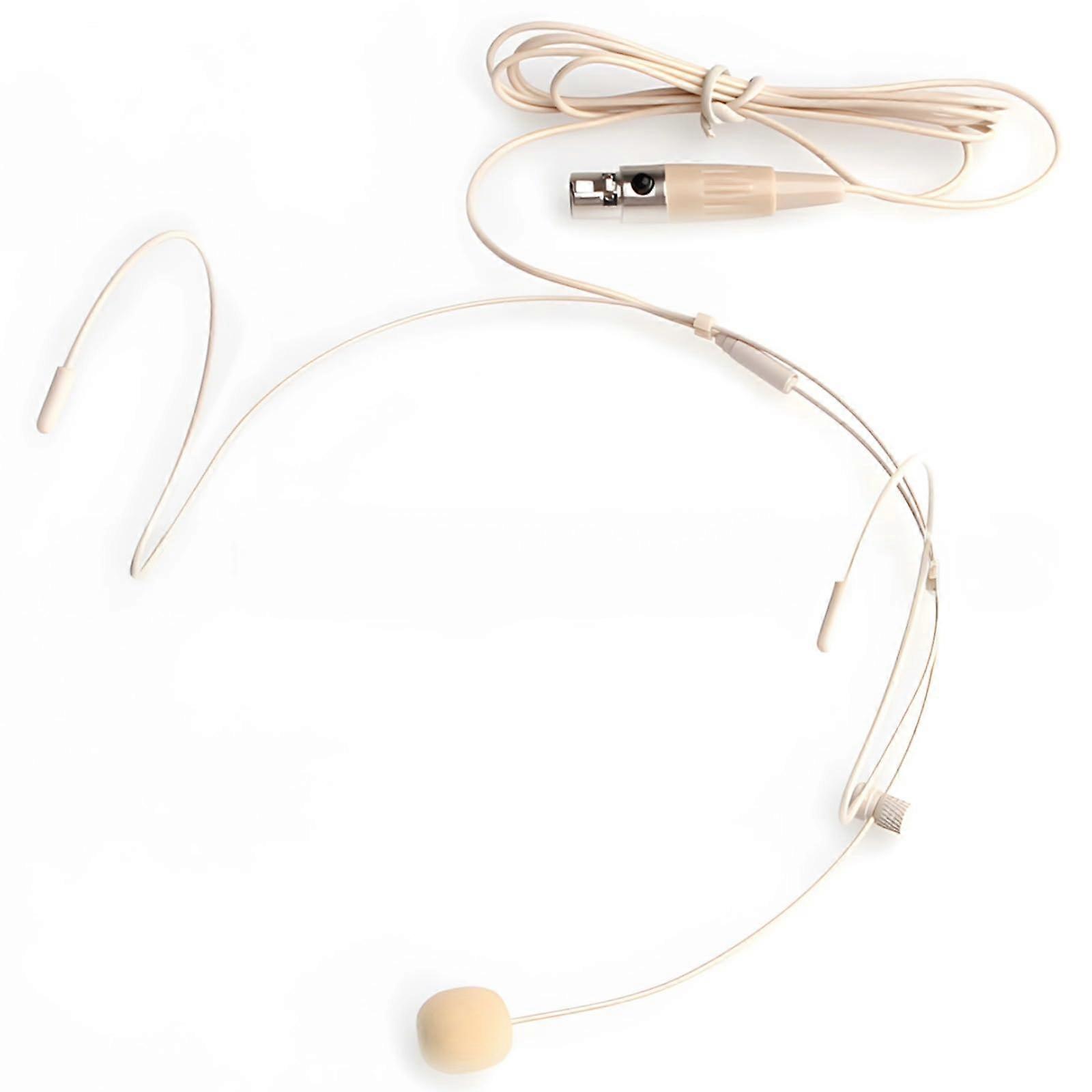 Omnidirectional Headset Microphone With 4-Pin XLR, Condenser For Bodypack Transmitters, TPU Headband Microphone