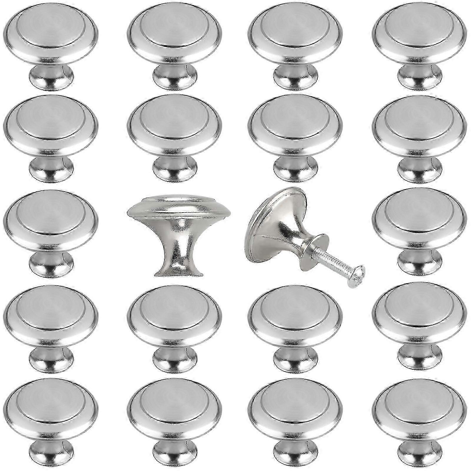 20pcs Kitchen Cabinet Knobs Pulls, Brushed Nickel Cabinet Knobs, Suitable for Drawer Dresser Handles, Cupboard Door Heavy Knobs, Kitchen Cab