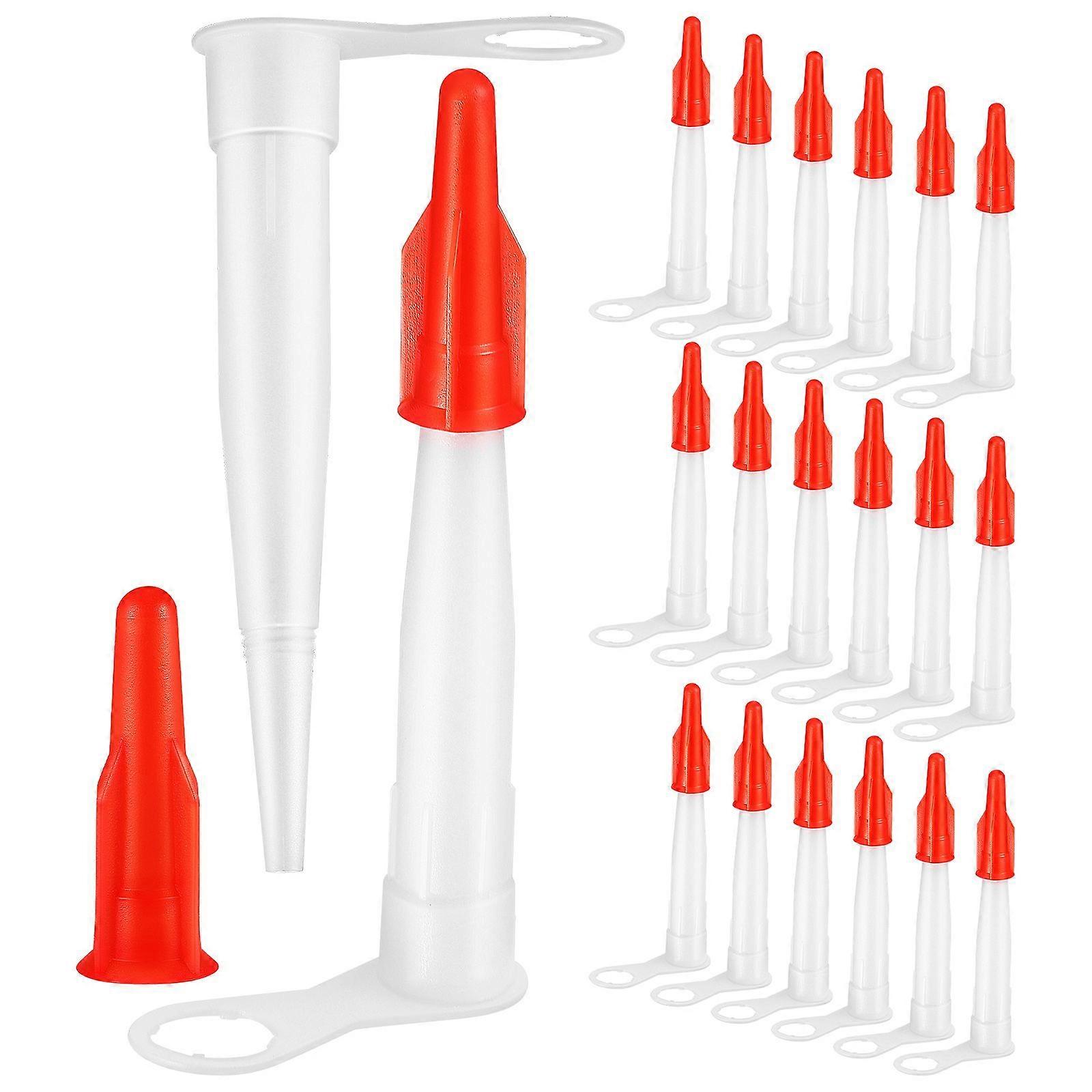 20 Pcs Calfeutrer Extension Buses Calfeutrage Machine Remplacement Conseils avec Capuchons Extension Outils Fournitures