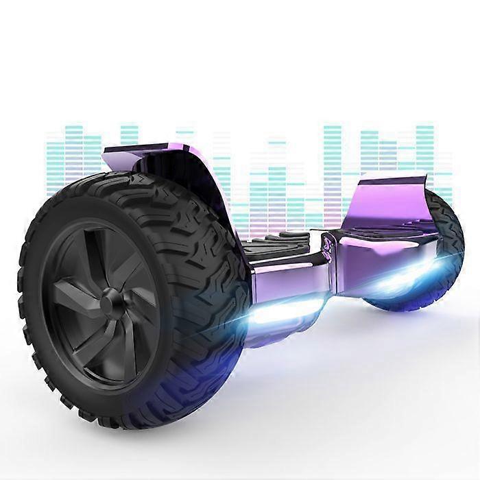 8,5 palcový Hummer All-Terrain LED Bluetooth Hoverboard s výkonným motorem Ideální dárek fialový chrom