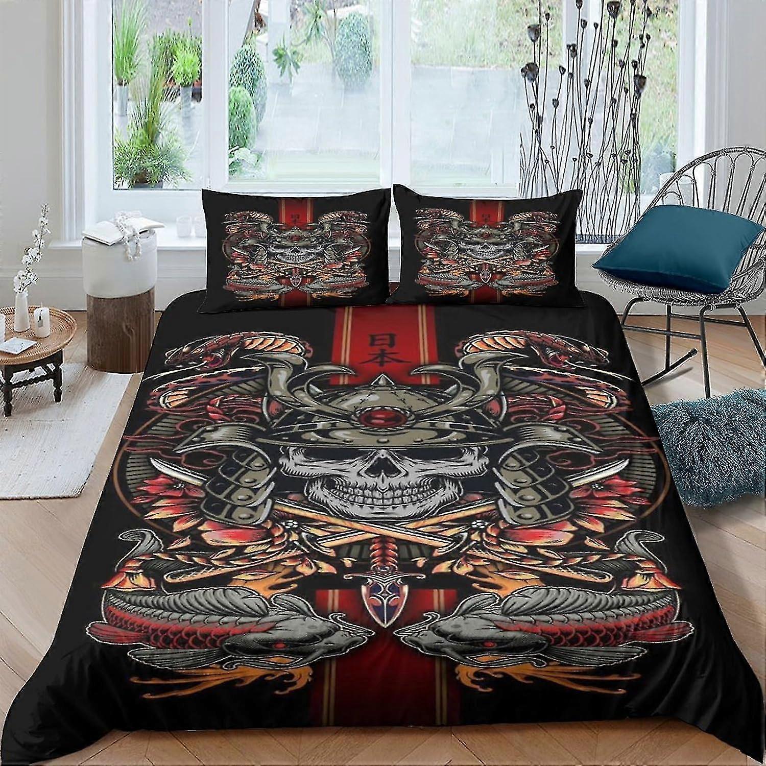 3D Snake Printed Bedding Set - 3-Piece Microfiber Duvet Cover with Zipper Closure, King Size