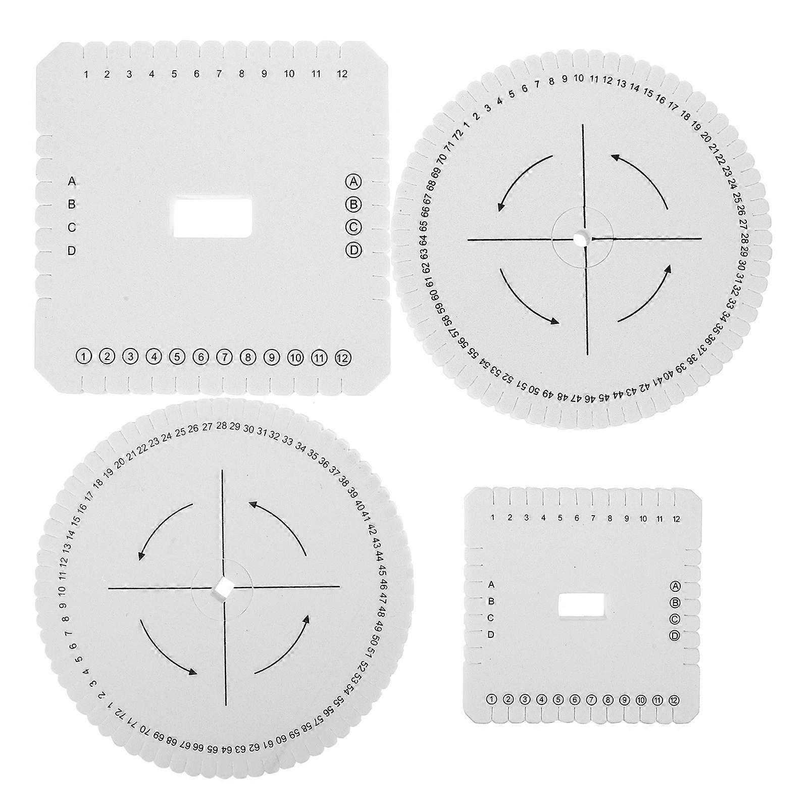 Kumihimo Braiding Disks – Square & Round Plates for DIY Cord Jewelry Making, Lightweight Home Weaving Tool for Bracelets & Crafting Projects
