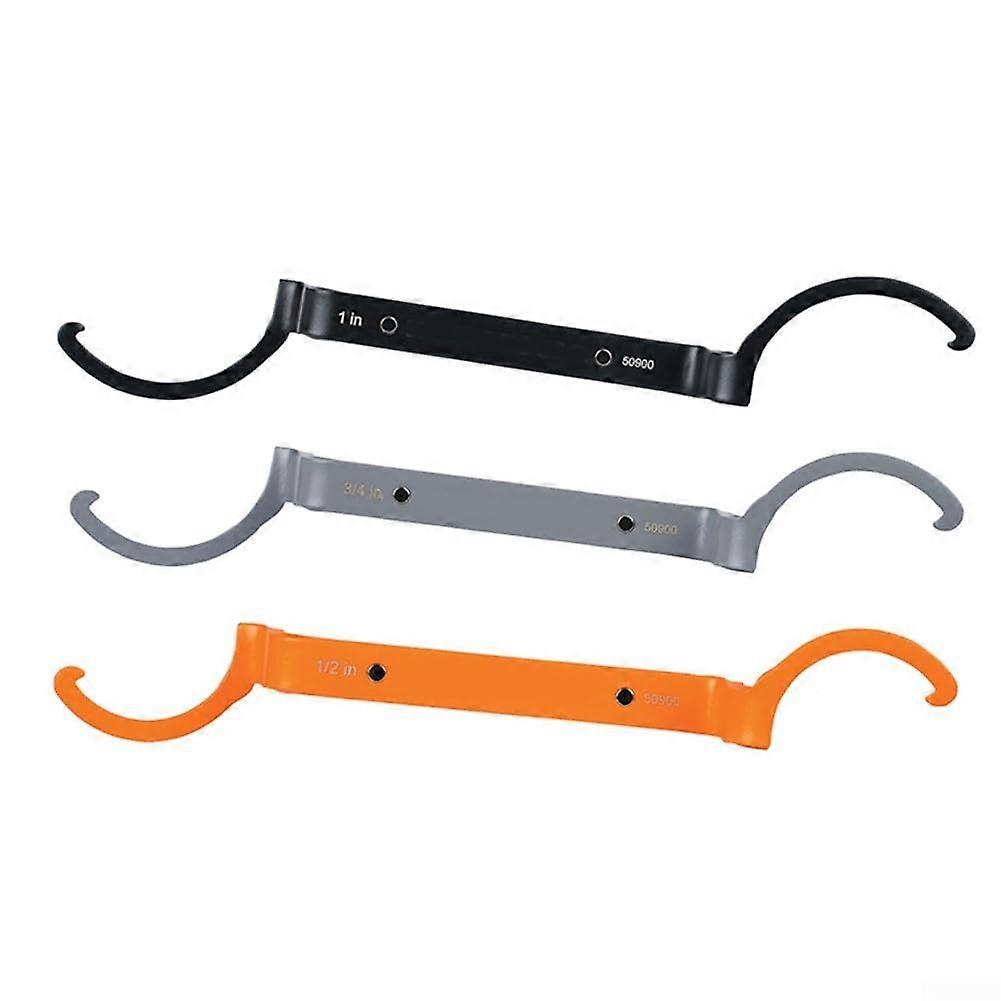 3piece wrench set made of alloy steel for efficient access to locknuts in tight spaces