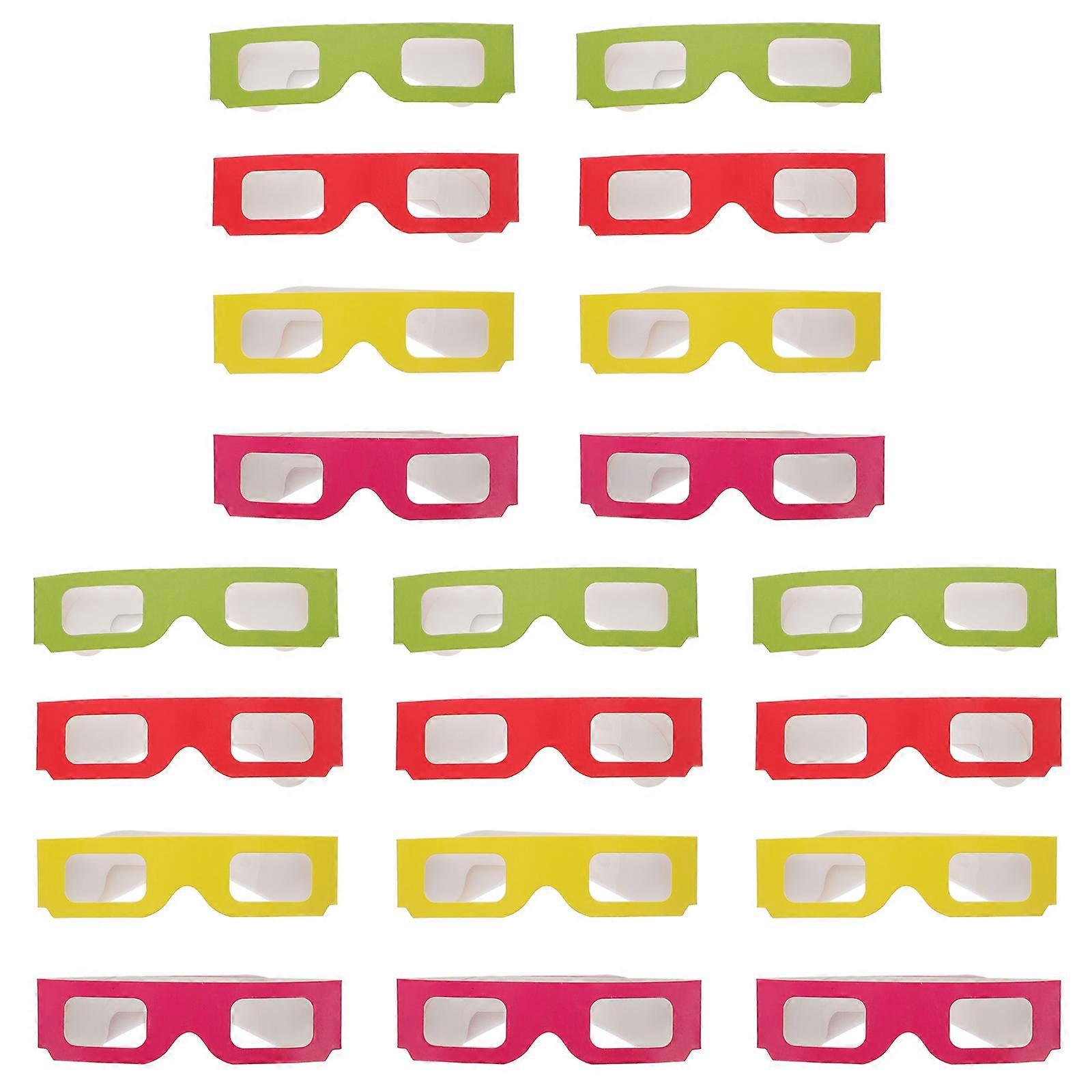 Glasses Display 3D Glasses Cardboard Pet Lens 3D Games Family 20Pcs