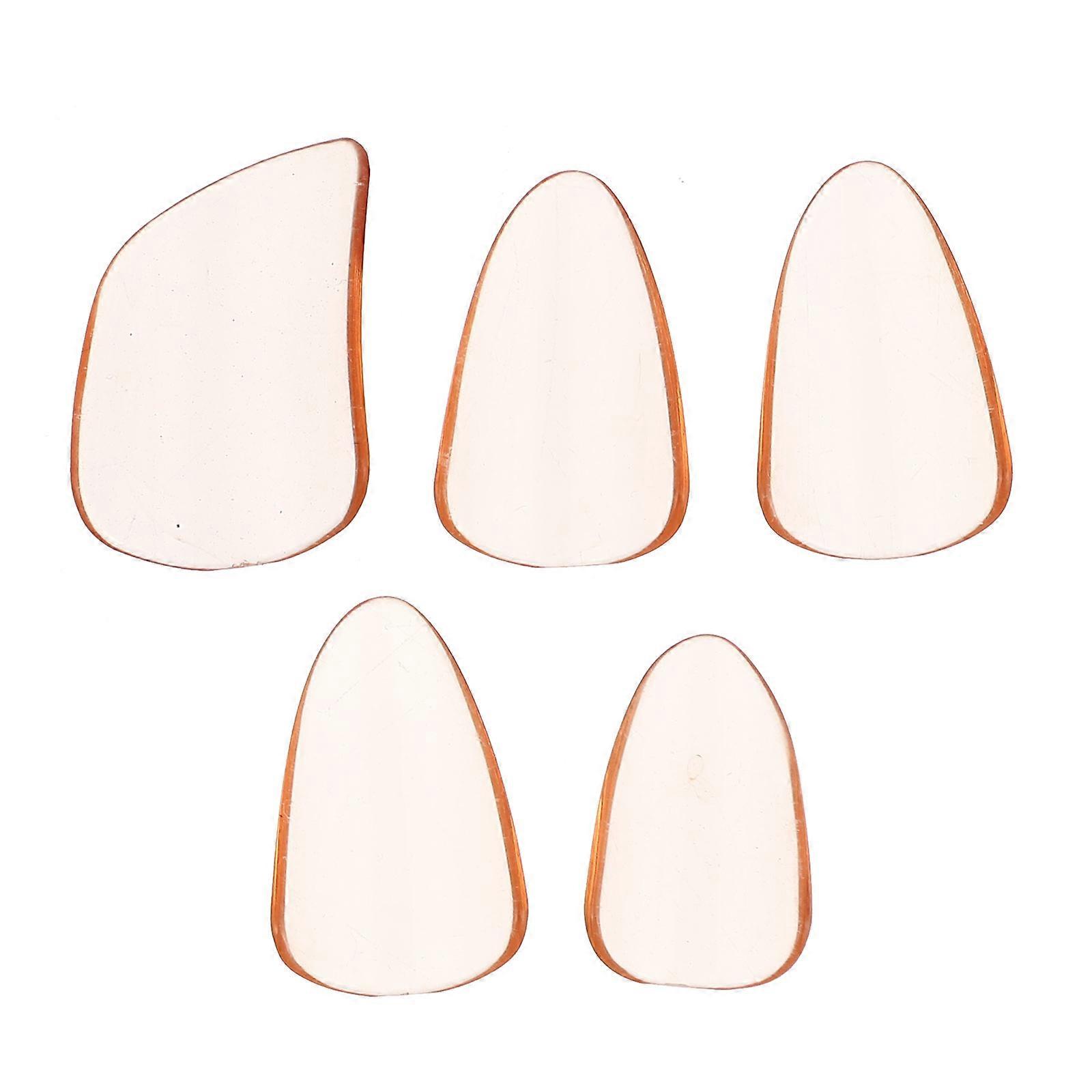Orange Finger Picks for Guzheng Playing Made of PC with Comfortable Fit and Warm Sound 5PCS