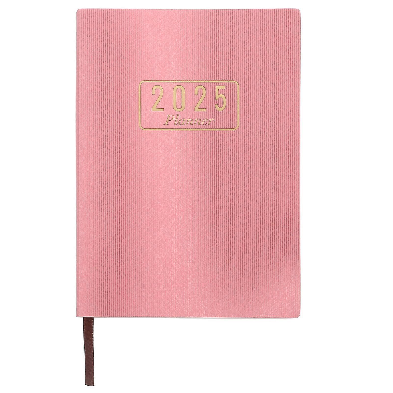 Portable Planner Book Household Multi-Function Organizer A5 Size Pink Color Scheduling 1Pcs