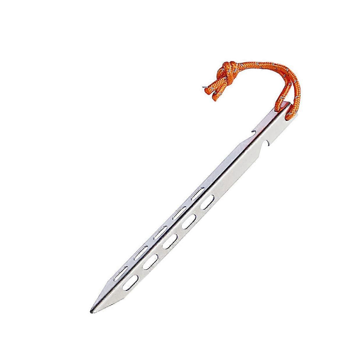 1satz Camping Tent Stakes Made of Titanium Alloy, Lightweight and Durable Tent Pegs for Hard Ground Outdoor Activities