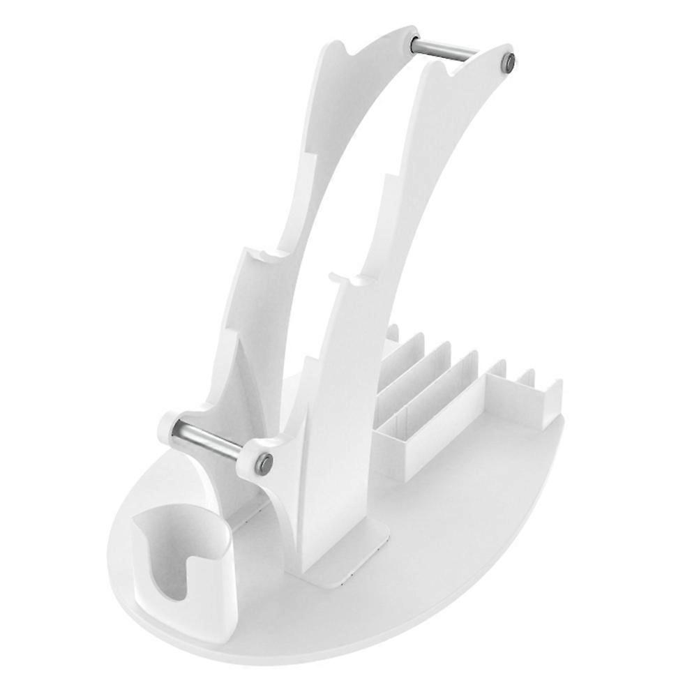 Desktop Storage Rack Multifunction Game Console Accessories White 26x18x22cm Controller and Headset Holder 1Set