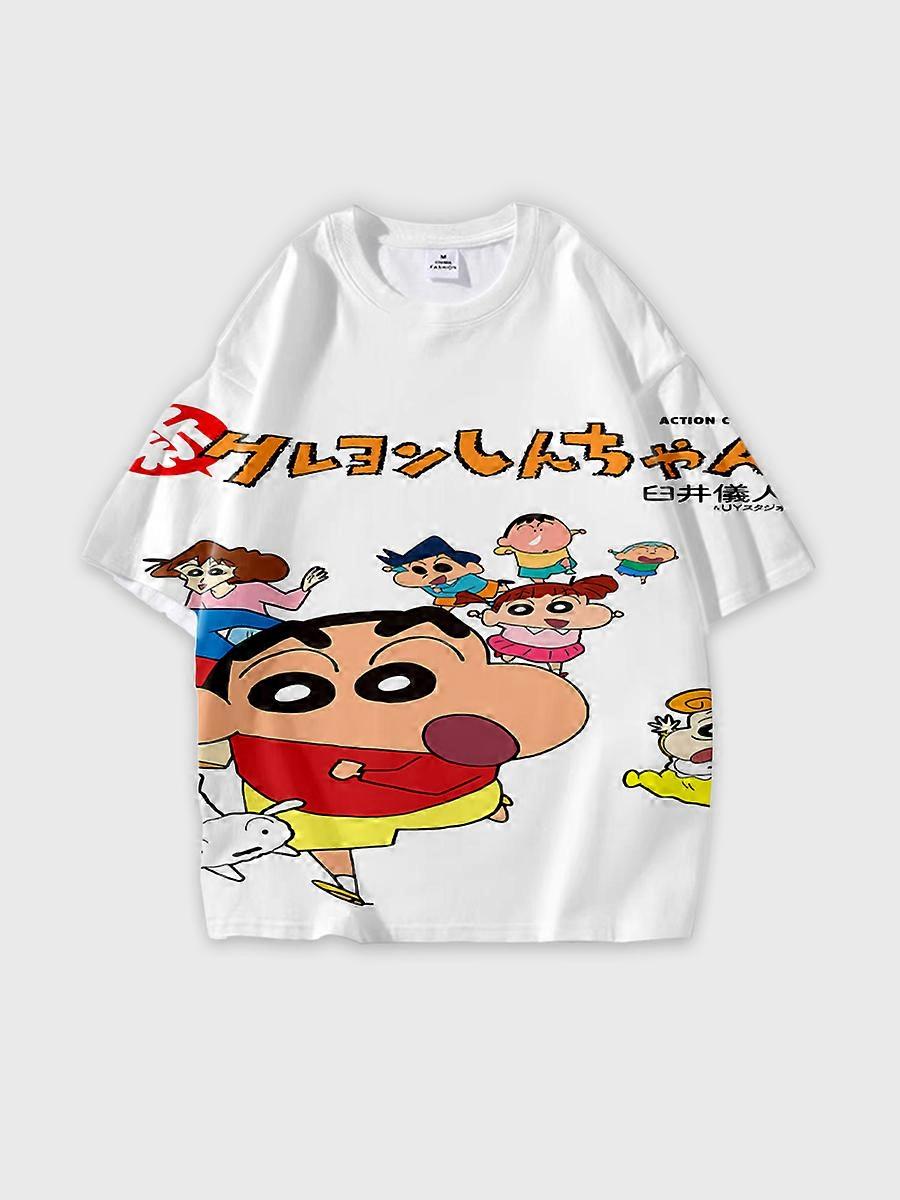T-shirt round neck Cartoon Pattern loose short sleeve JW256