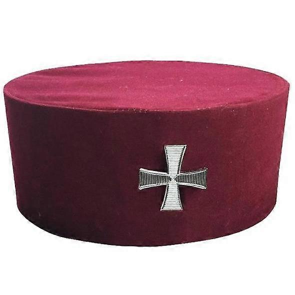 Masonic Knight Templar Kt Cap/hat With Cross