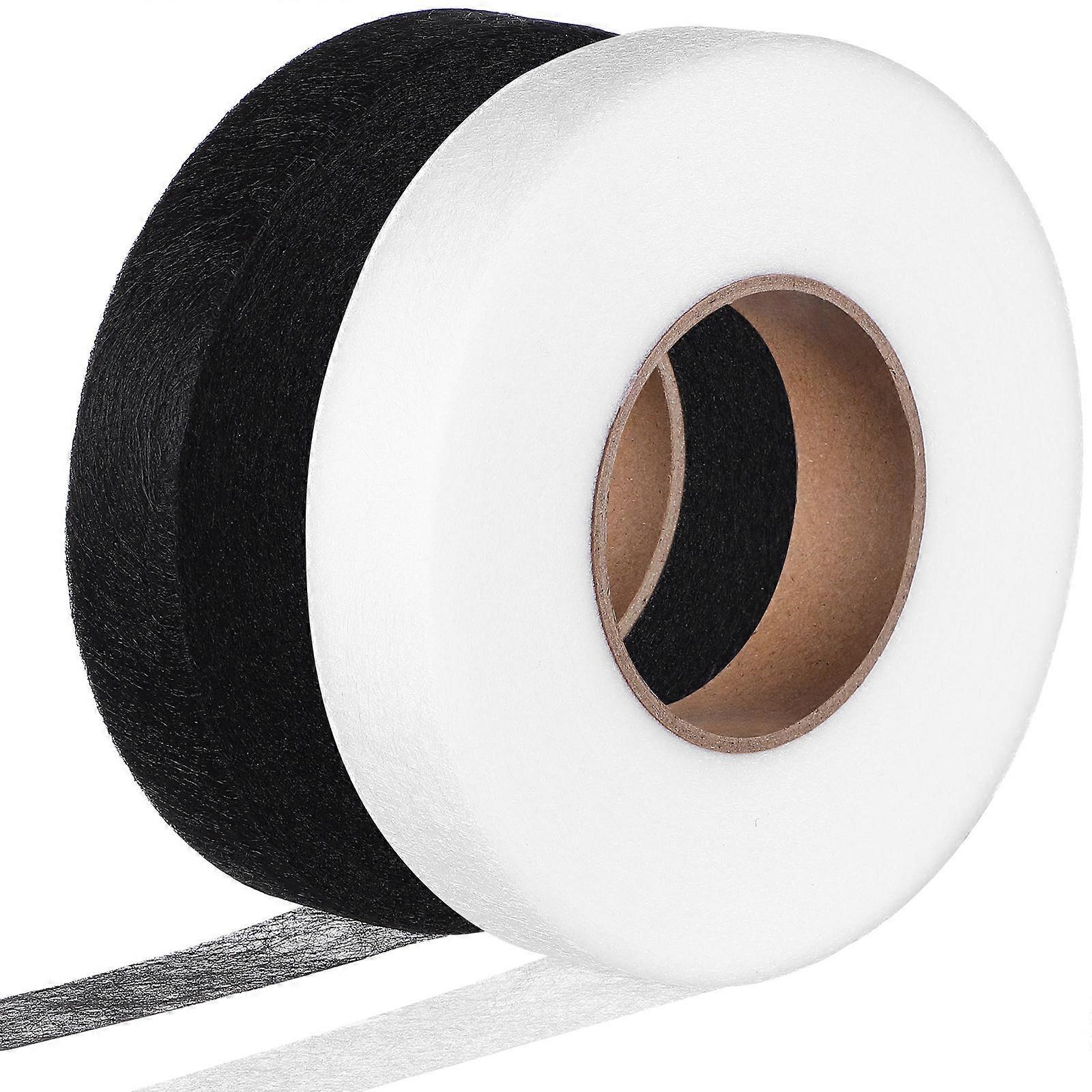 2 Rolls Double Sided Hemming Tape for Iron On Clothing, Curtains & DIY Projects Durable Fabric Bonding, Easy to Use Sewing Alternative