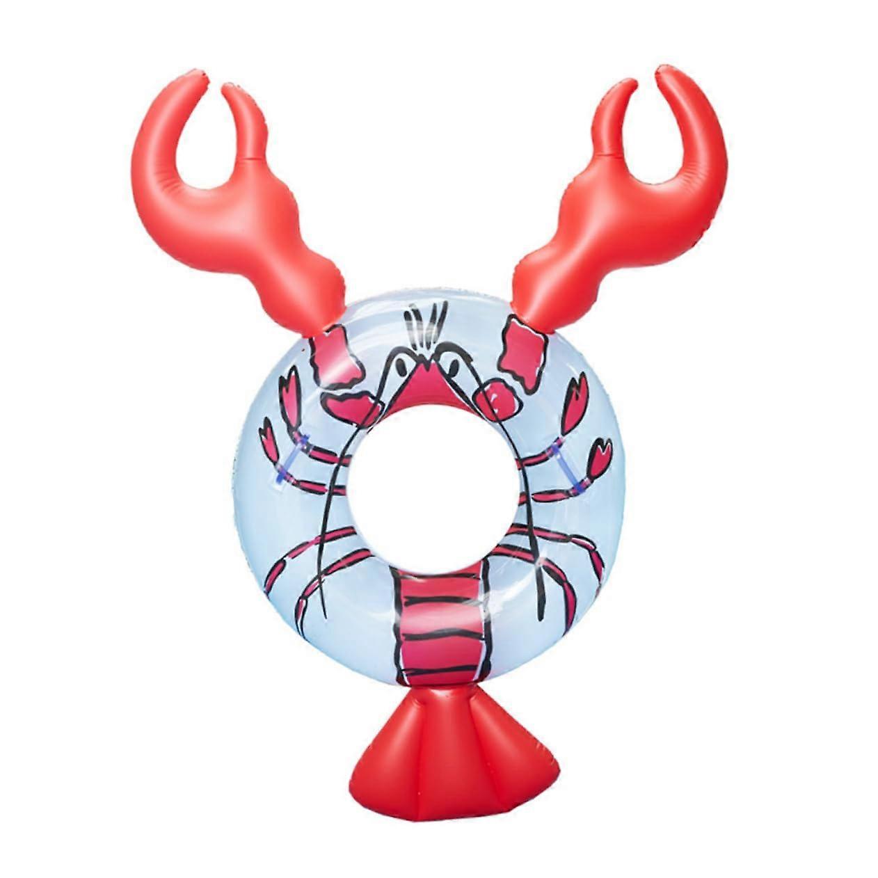 Swimming Ring Silicone Floating Ring Toy For Pool Inflatable Pool Float Large Size Lobster Buoy Design