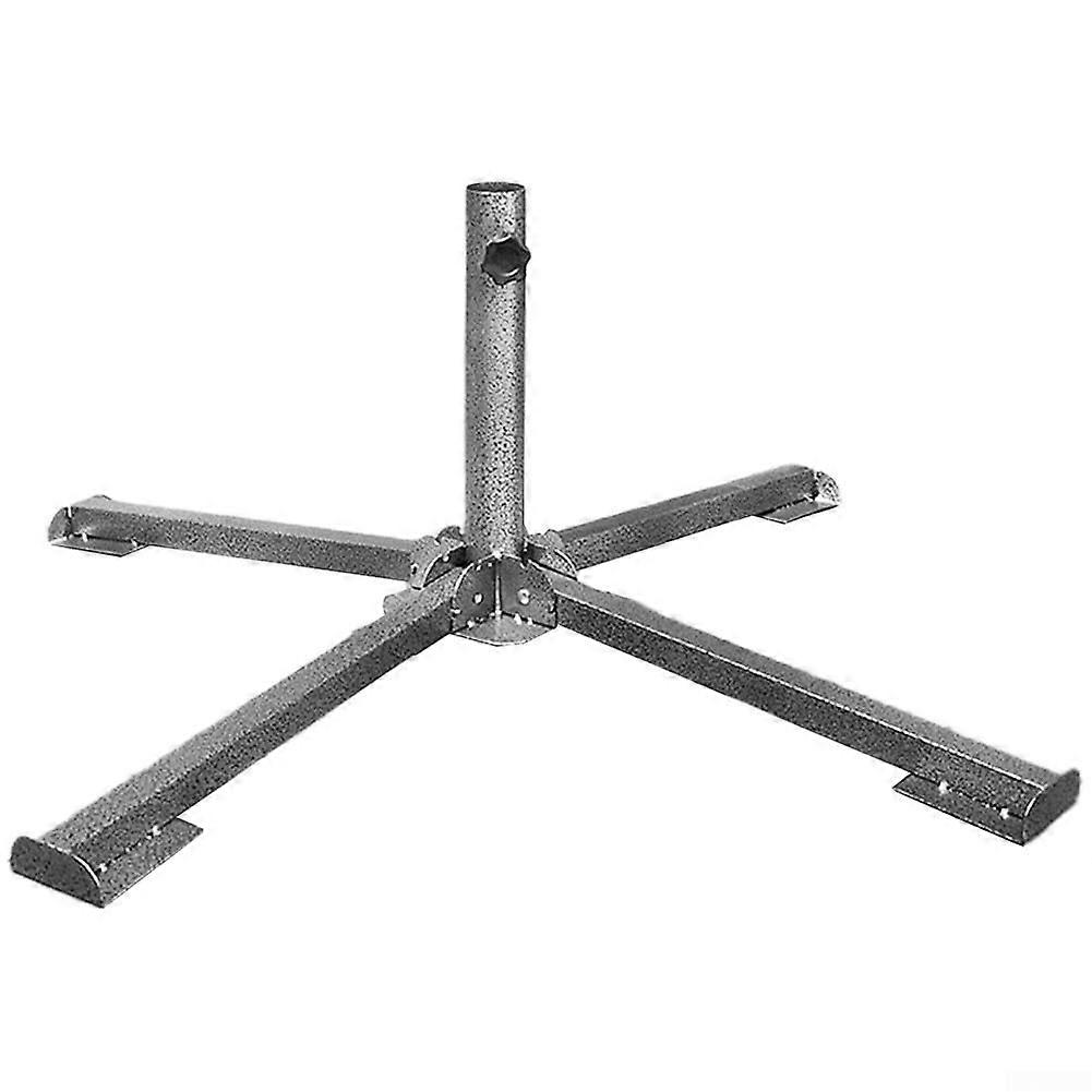 Lightweight Umbrella Stand with Adjustable Legs for Outdoor Use - White Four-Leg Design, Durable and Portable
