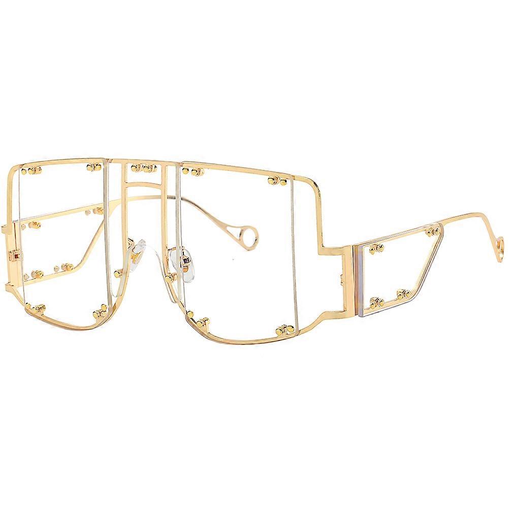 Party Sunglasses Punk Style Creative Shape Dancing Photography Accessory Golden 1Pack