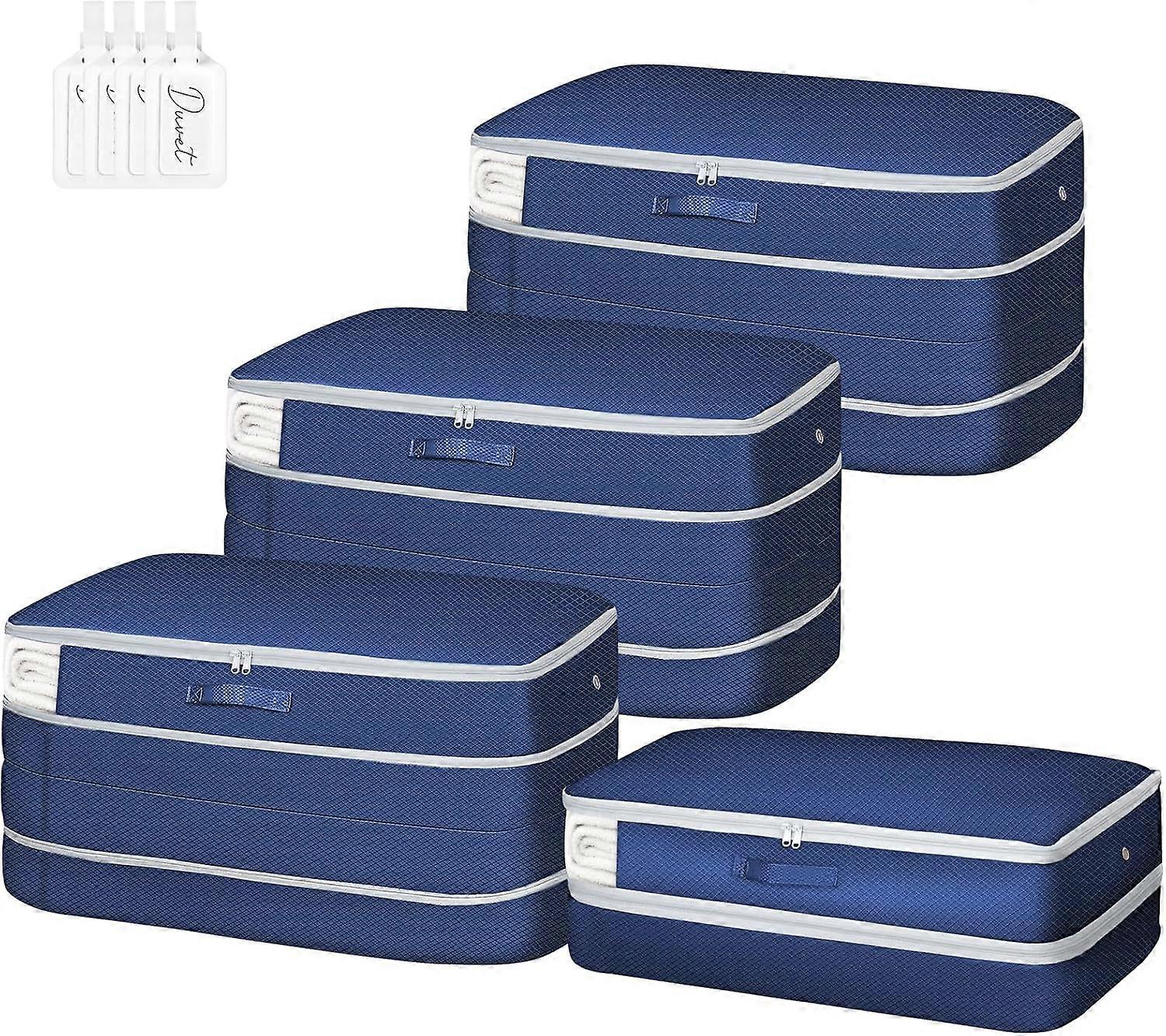 Comforter Storage Bag - Large Capacity Bedding Storage Bags Ultra Space Saving Self Compression Organizer, Washable Compr