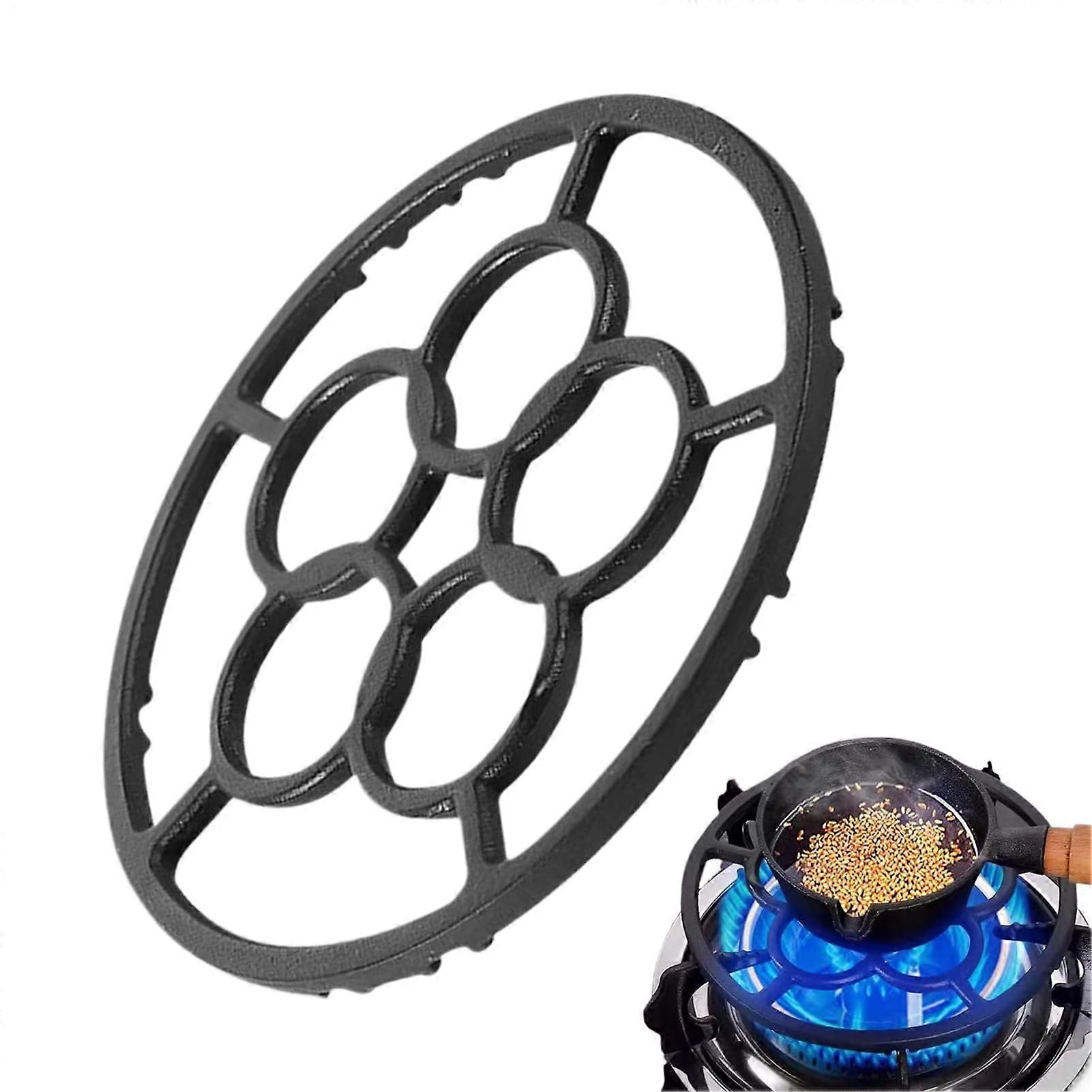 Wok Ring Easy to Use Universal Stove Rack Durable Cast Iron Ring Pan Stand Iron Wok Support Ring for Stable Cooking and Even Heat Distribution