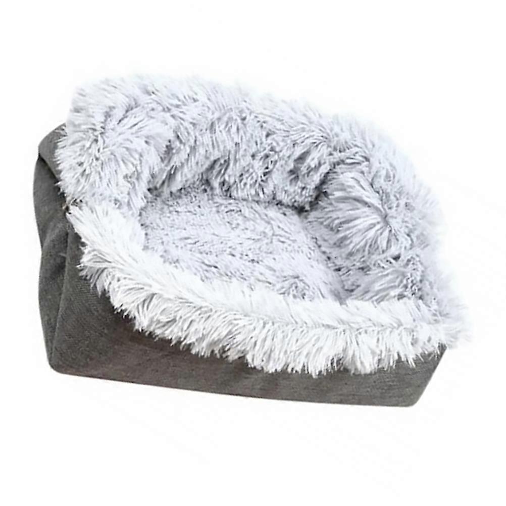2 in 1 Plush Cat Nest Folding Bed Warm Cushion for Pets