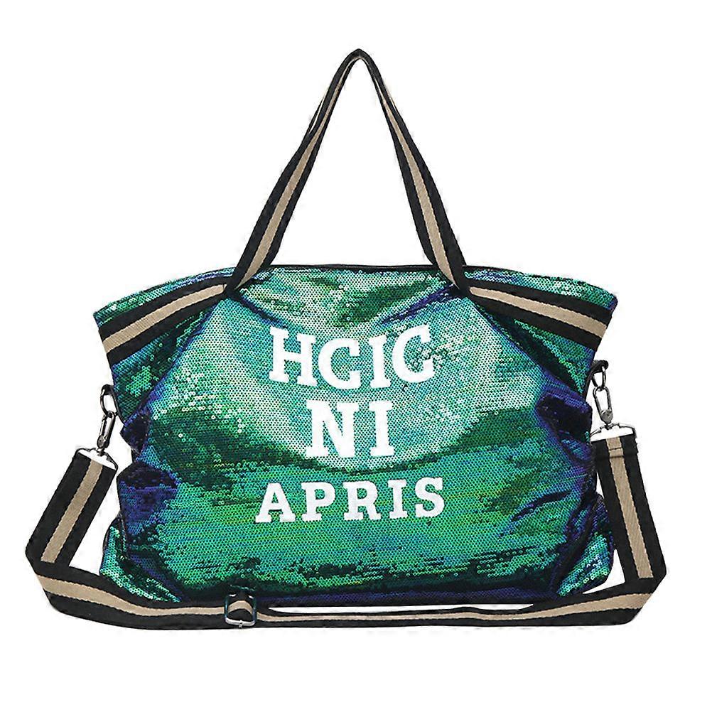 Durable PU Large Capacity Women Handbag for Storage Use with Comfortable Handle Design Green 10.5x5.5x12.5 inches