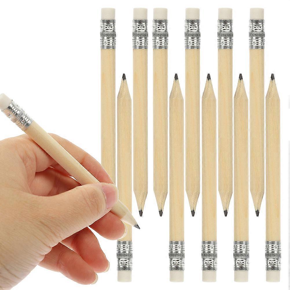 Half Pencils Wood Pencils With Eraser Round Shape For Designers Architects School Use 35Pcs