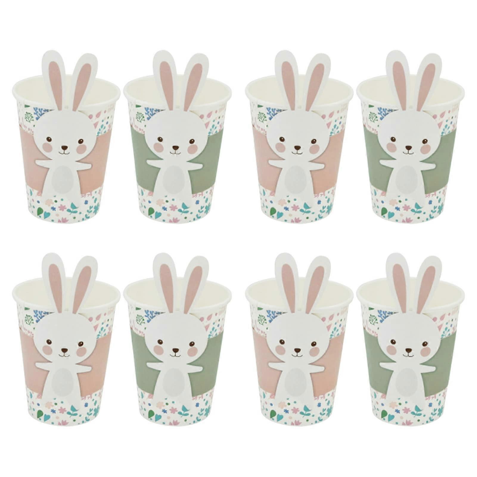 Çok Amaçlı Su Bardakları Atmosfer Yaratın Çevre Dostu Güzel Tavşan Tarzı Kağıt Tabaklar Su Bardağı Masa Dekorasyonu Ev Malzemeleri B