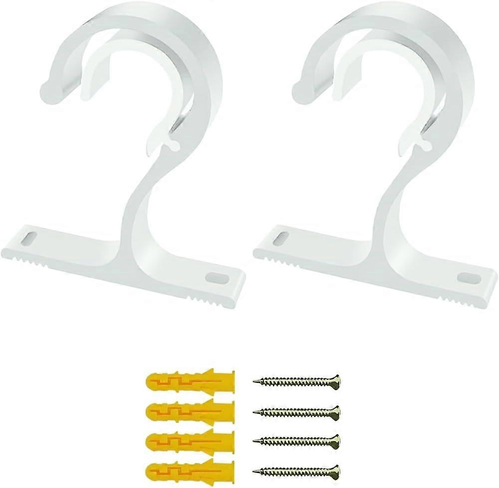 2pc Adjustable Curtain Brackets, Drapery Hooks, Heavy Duty Aluminum