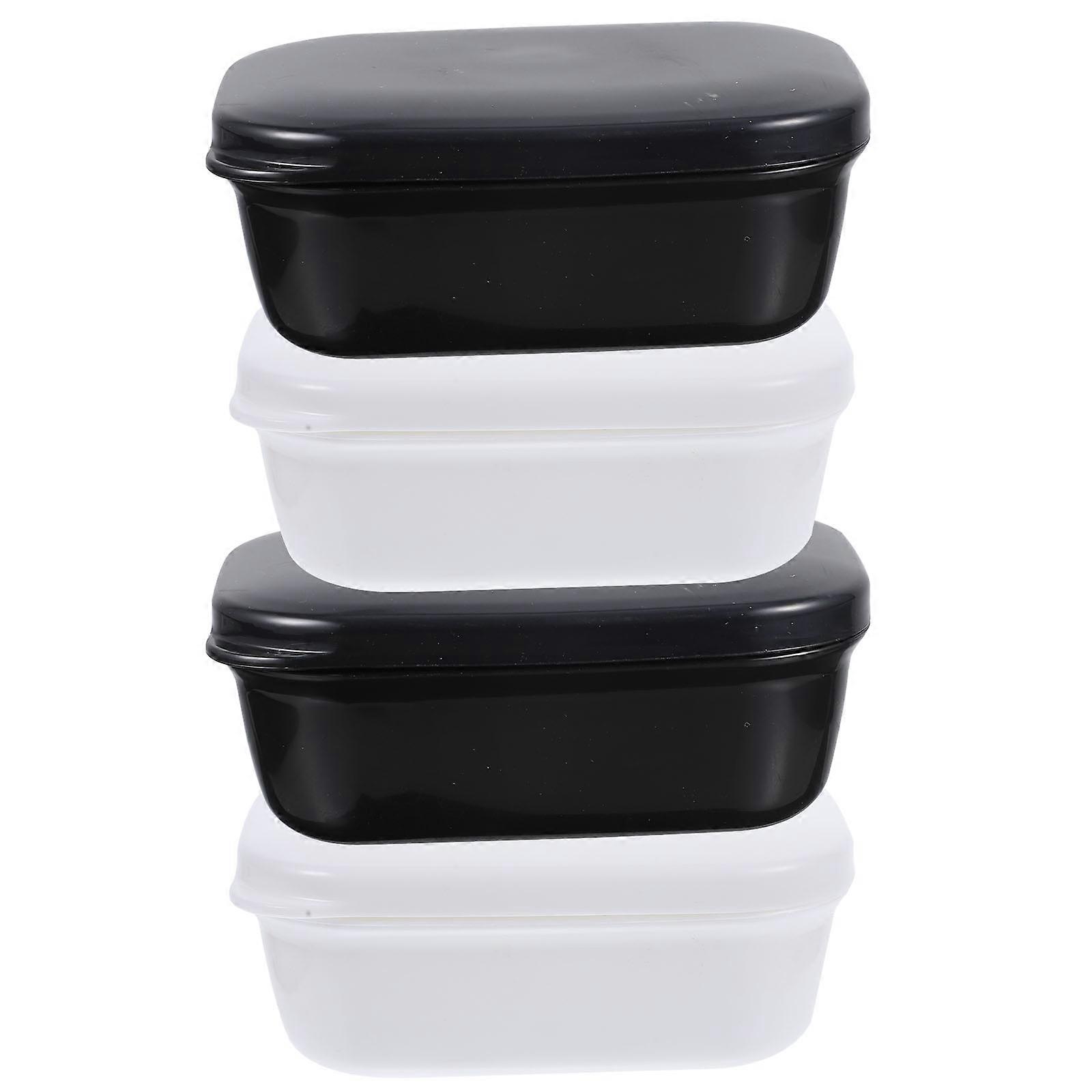 Travel Soap Container with Lid for Home Assorted Color Lightweight and PP PE Material 4pcs