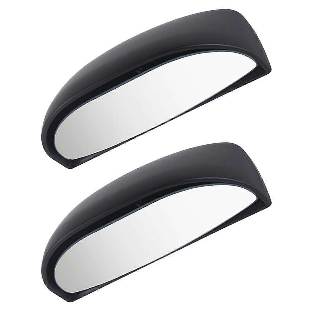 Adjustable Rotatable Car Mirror Wide Angle Rearview Auxiliary Mirror for Left and Right Side Easy Installation Auto Exterior Accessory Sleek Black