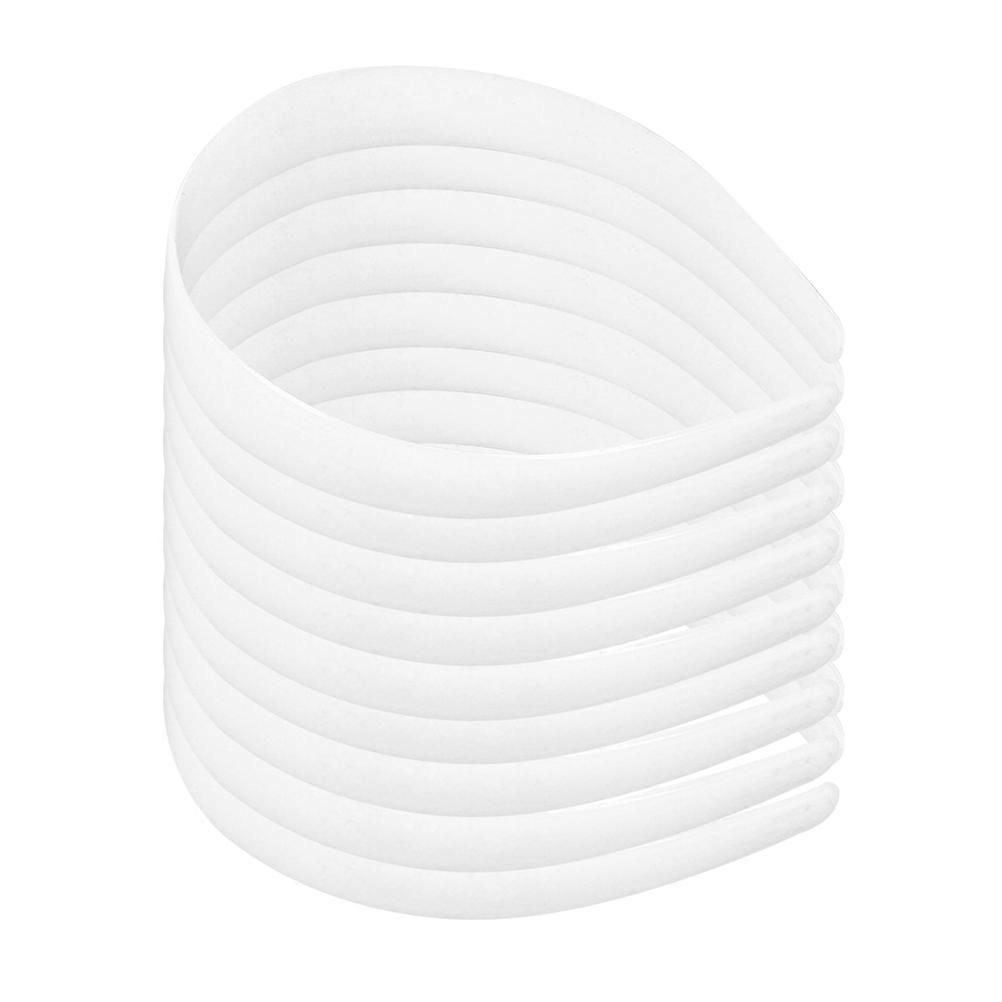 White Craft Plastic Headbands for DIY Projects Comfortable Durable and Flexible 20 Pieces