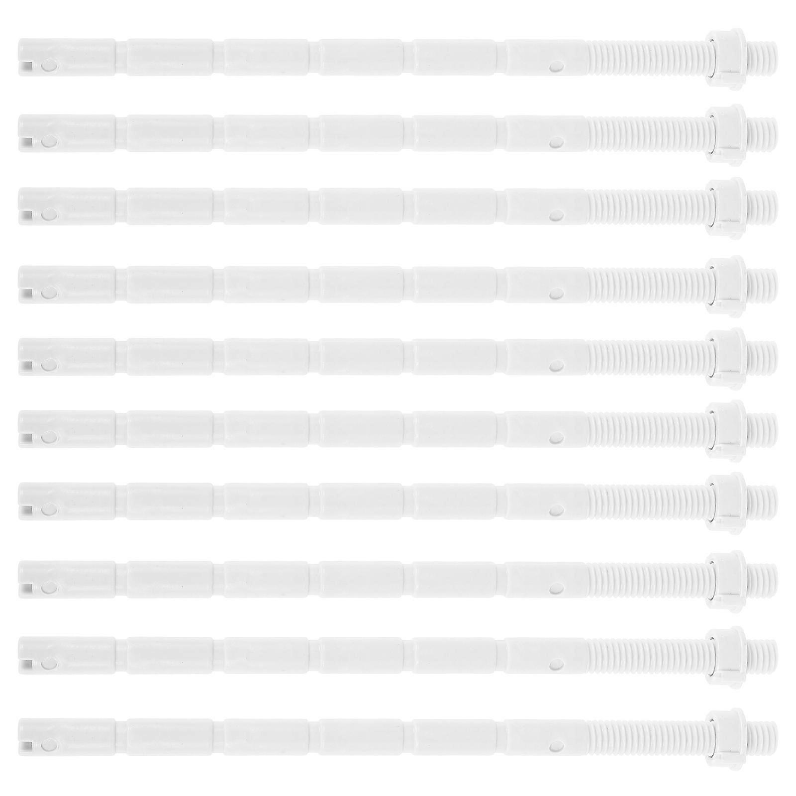 خزان المرحاض زر دفع قضيب تصميم مترابطة لتحسين المنزل 15.20X1.50X1.50CM أبيض 10 قطع