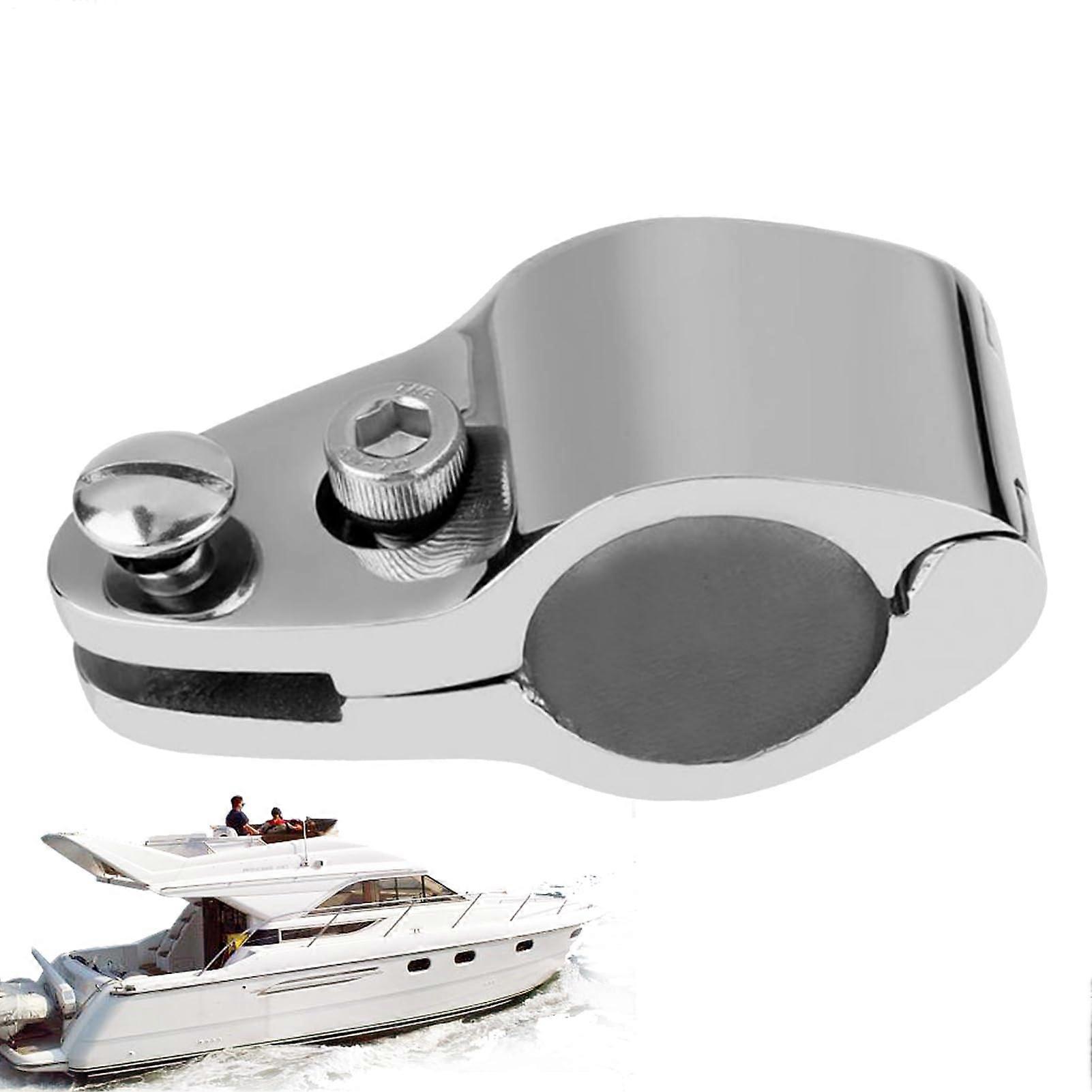 Marine Clamp – Stainless Steel Adjustable Pipe Clamp, Boat Frame Bracket Canopy Mount, CorrosionResistant Hardware, Performance 25mm BH