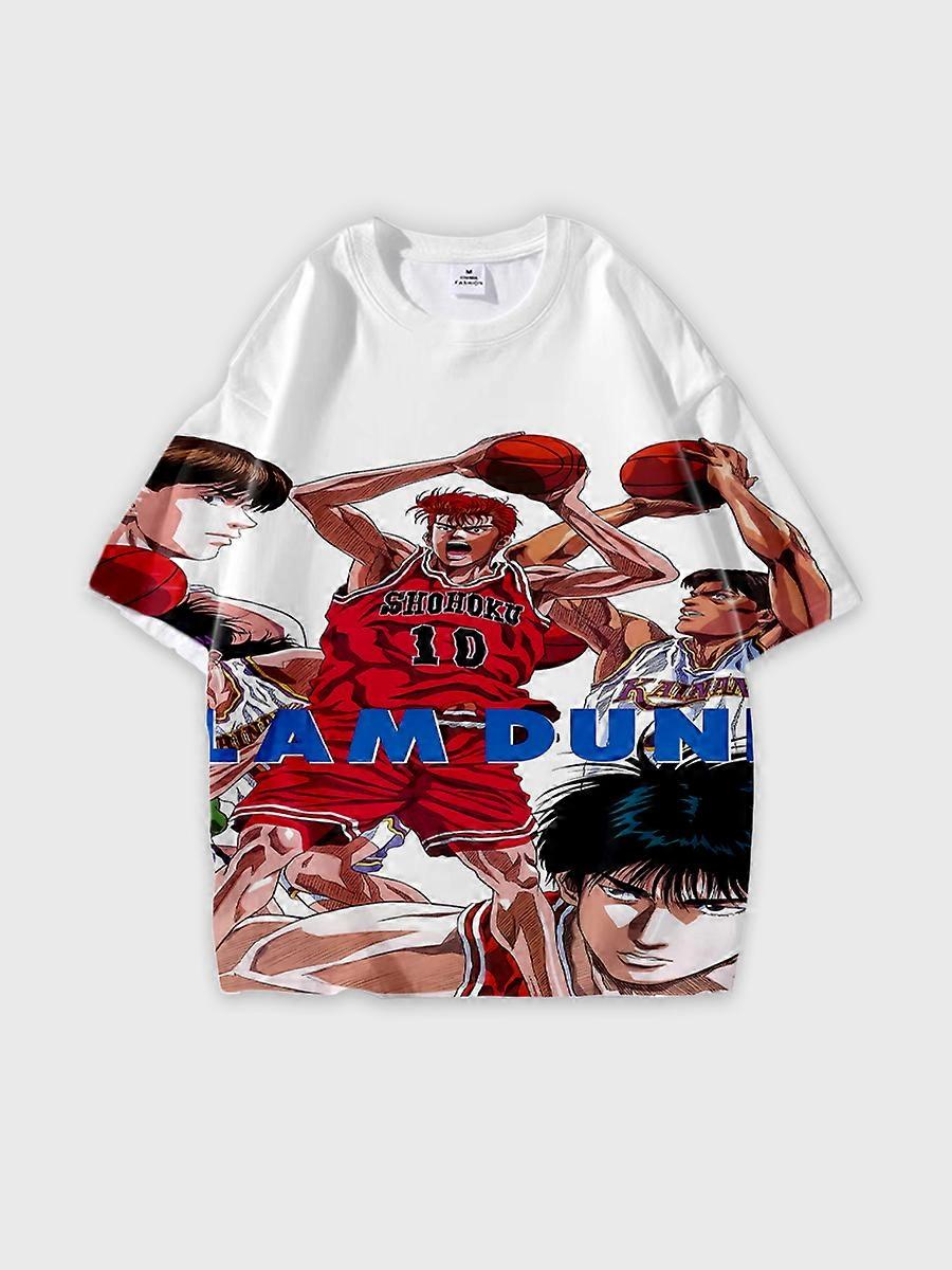 T-shirt round neck Role Pattern loose short sleeve C55