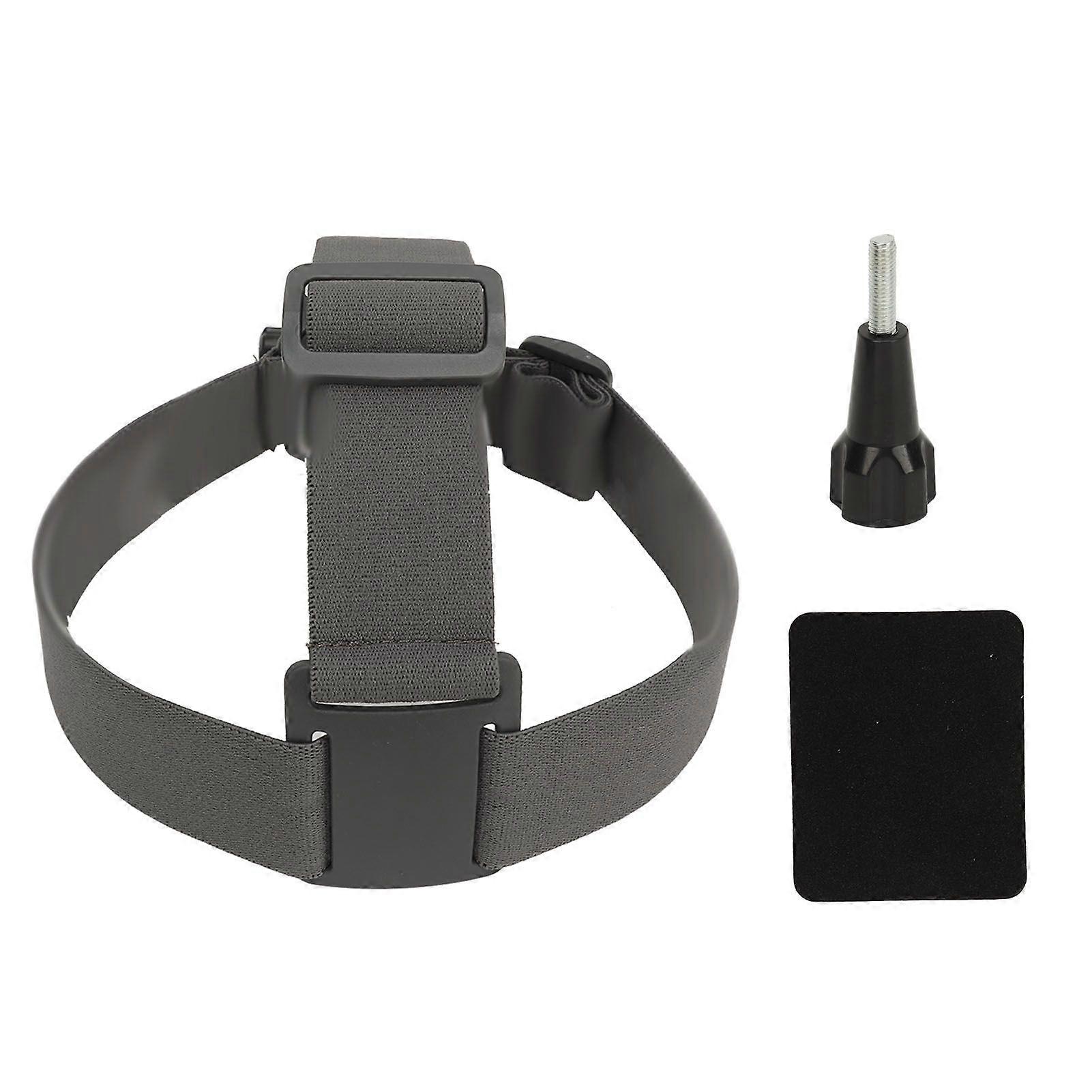 Action Camera Head Mount Strap Adjustable Wearable Head Belt Universal Action Camera Accessories for Insta360 Cycling Running Vlogging Grey