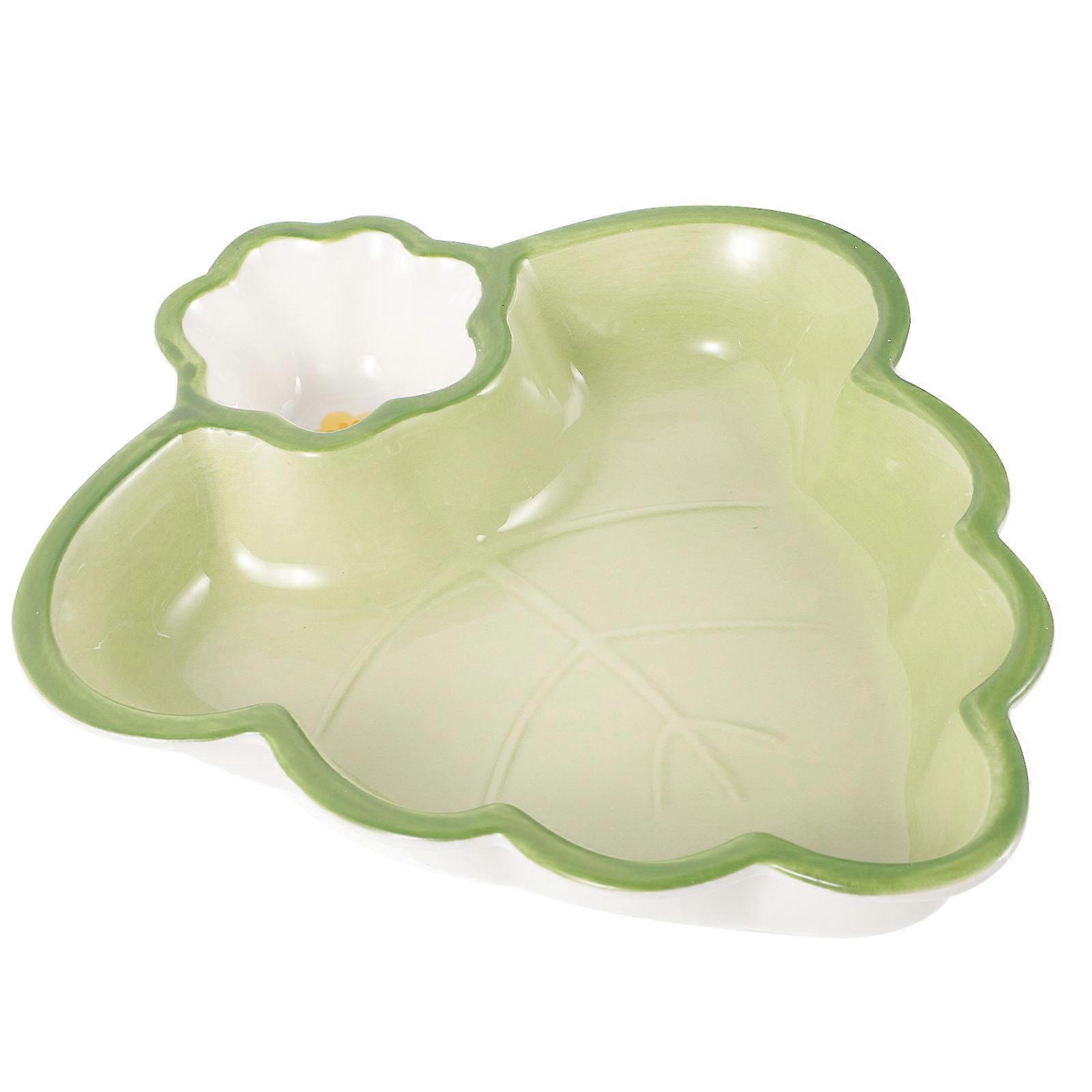 Divided Snack Serving Plate Small Appetizer Plates For Families Easy To Clean Moderate Capacity 1Pcs