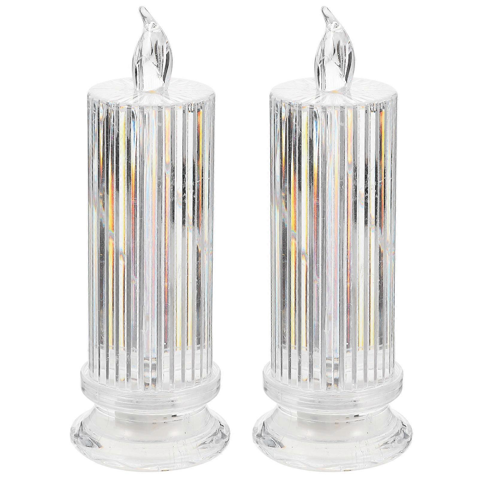 Hemoton 2pcs Creative LED Electric Candle Light for Party Decor