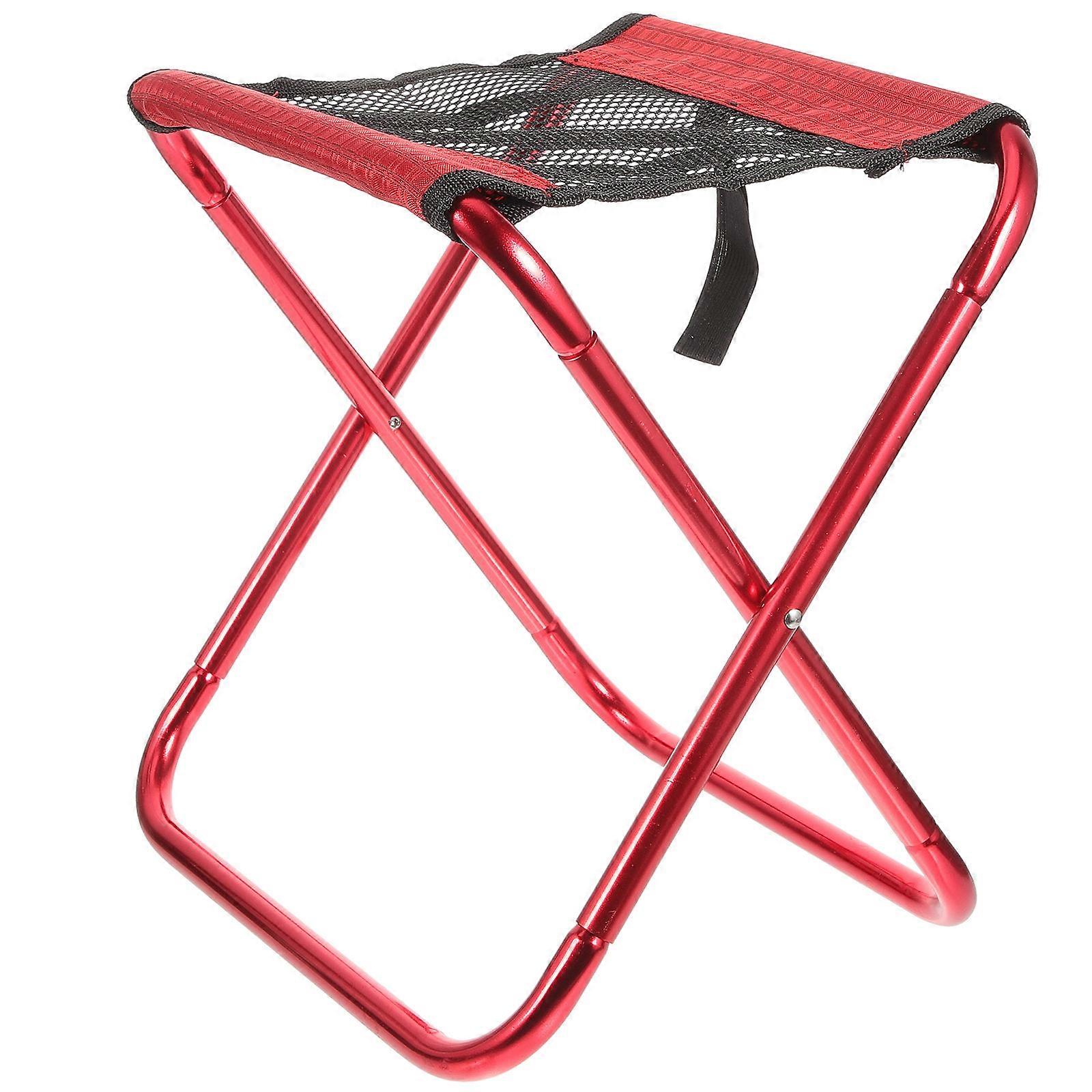 Red Lightweight Outdoor Folding Chair for Camping and Beach Use 1Set