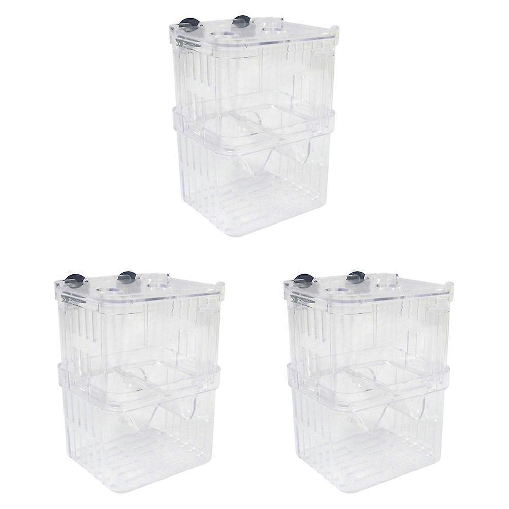 Aquarium Fish Breeding Box Transparent Isolation Divider Small Shrimp Hatching 3Pcs