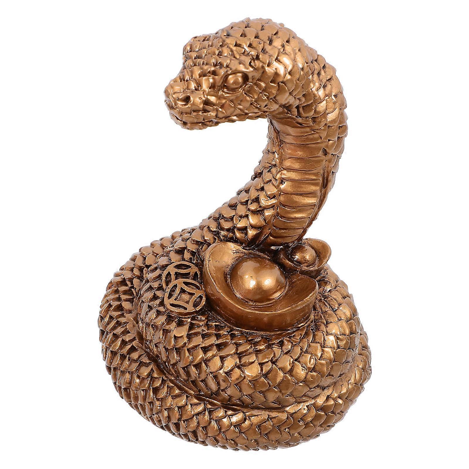 Realistic Snake Shape Miniature Figurine Suitable For Office Ornament 9.50X7.50X6.00CM Teaching Model 1Pcs