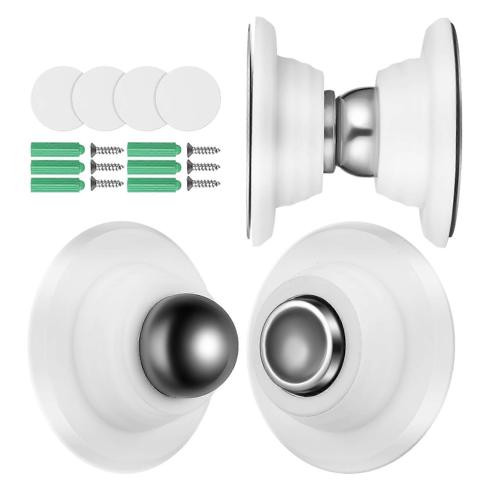 Magnetic Door Catch 2 Pcs For Renters Suitable For Bedrooms With Rectangular Shape And Impact-resistant Feature