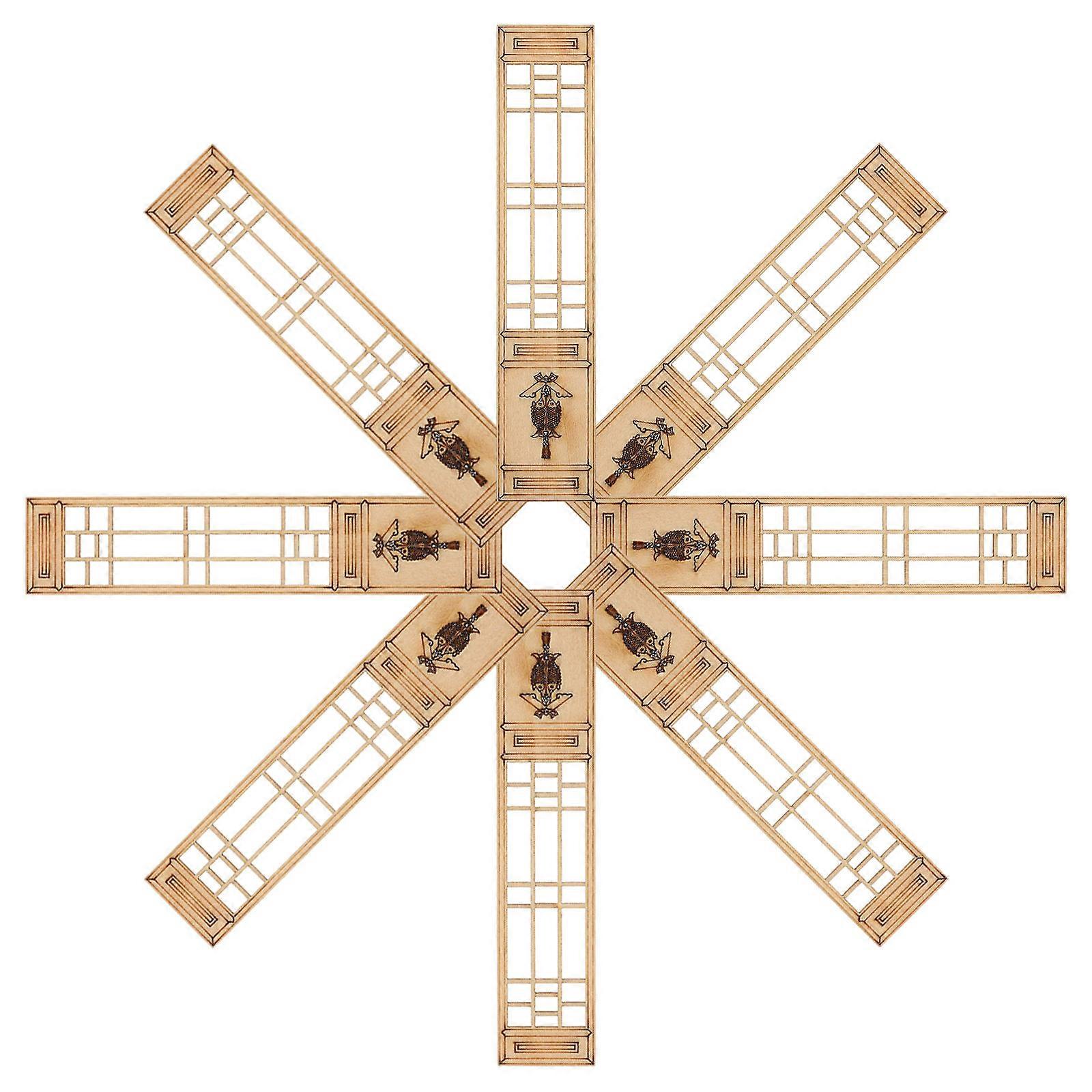 8pcs Mini Wood Screens for Dollhouse Decoration Antique Miniature Screen Models for Photography Props
