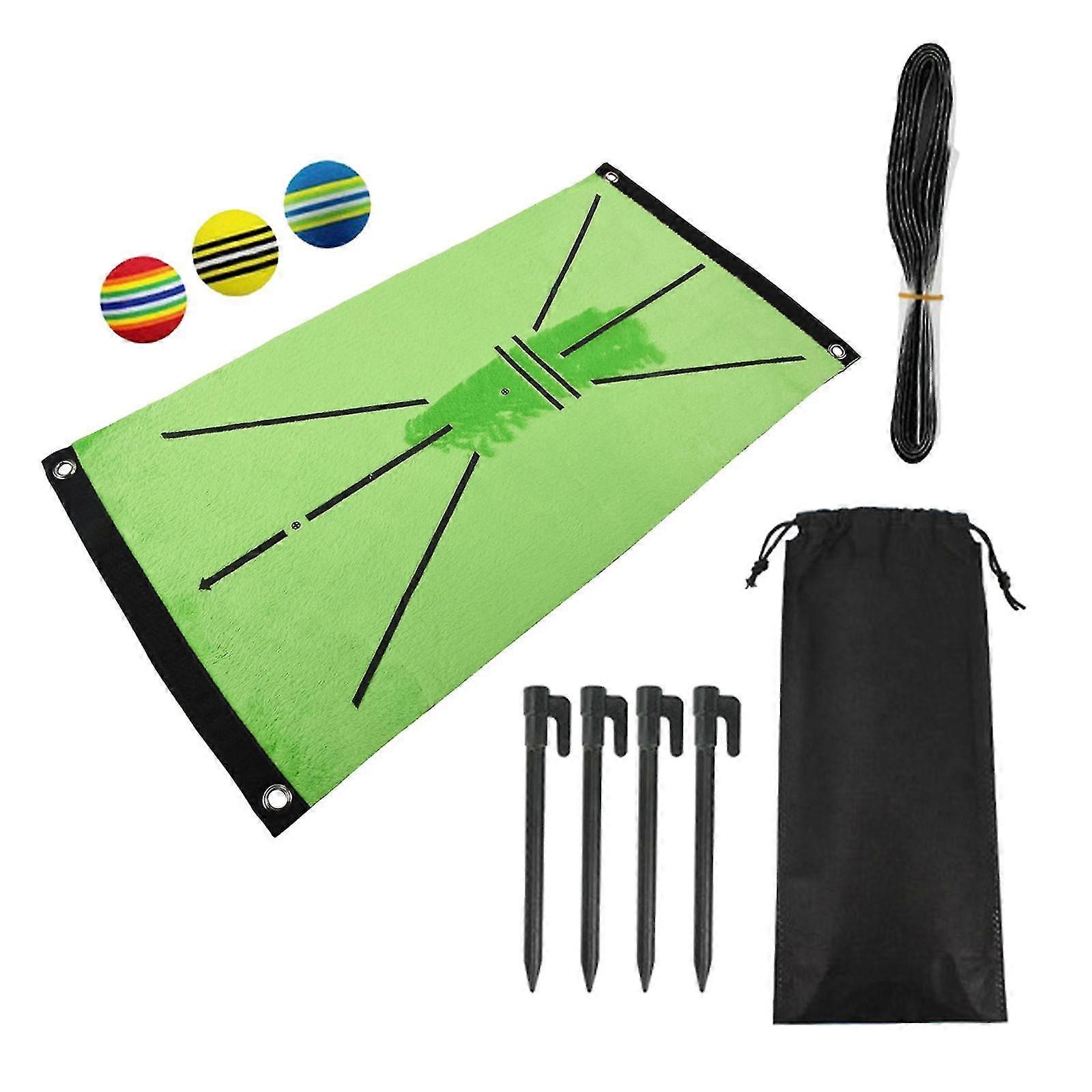 Golf Swing Mat Batting Training Pad Mark Trace Aid Game Detection Practice B